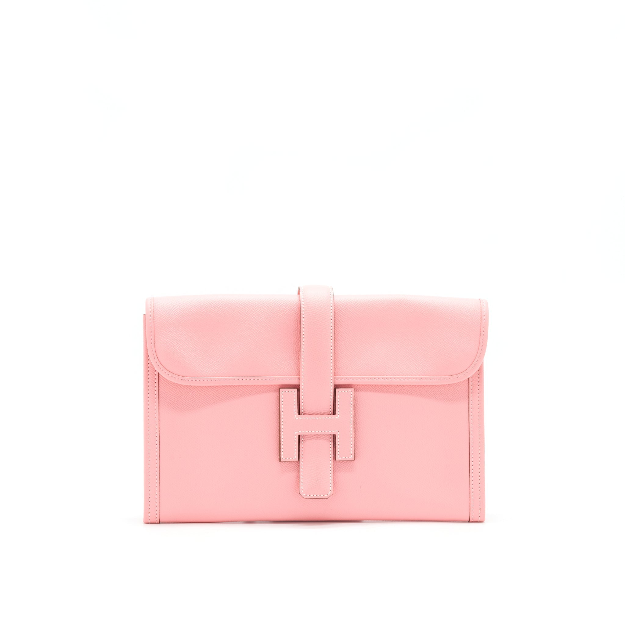 HERMES JIGE 29 PM CLUTCH 1Q ROSE COFETTI EPSOM LEATHER