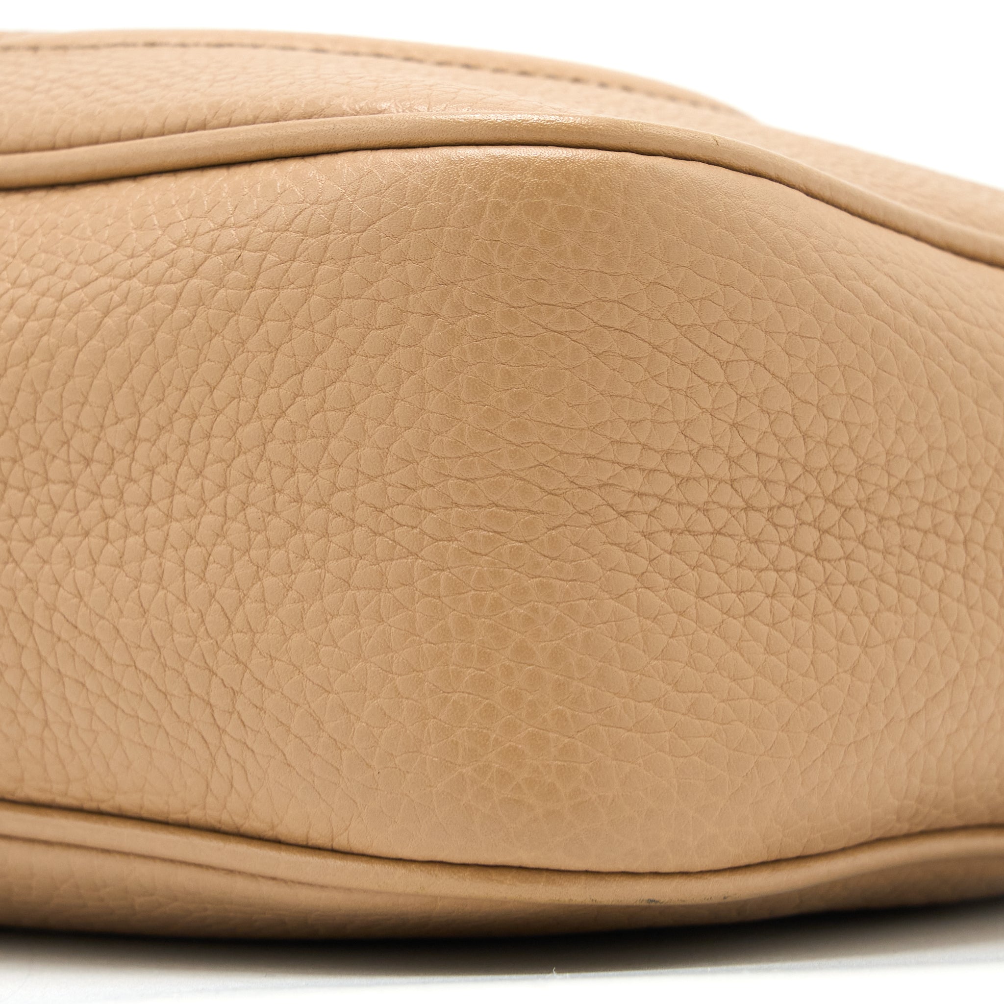 GUCCI SOHO DISCO BAG CALFKSIN DARK BEIGE GHW