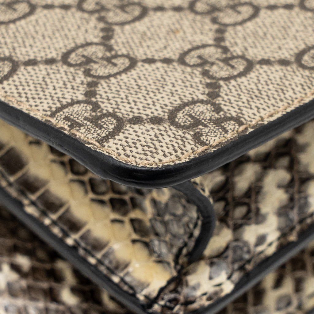 GUCCI SMALL ELEPHANT EMBROIDERED DIONYSUS SHOULDER BAG GG SUPREME CANVAS/LEATHER BEIGE/MULTICOLOUR SHW