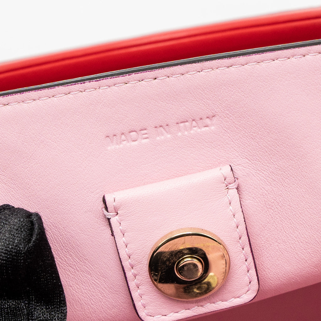 DIOR DIORISSIMO BAG CALFSKIN RED/ PINK LGHW