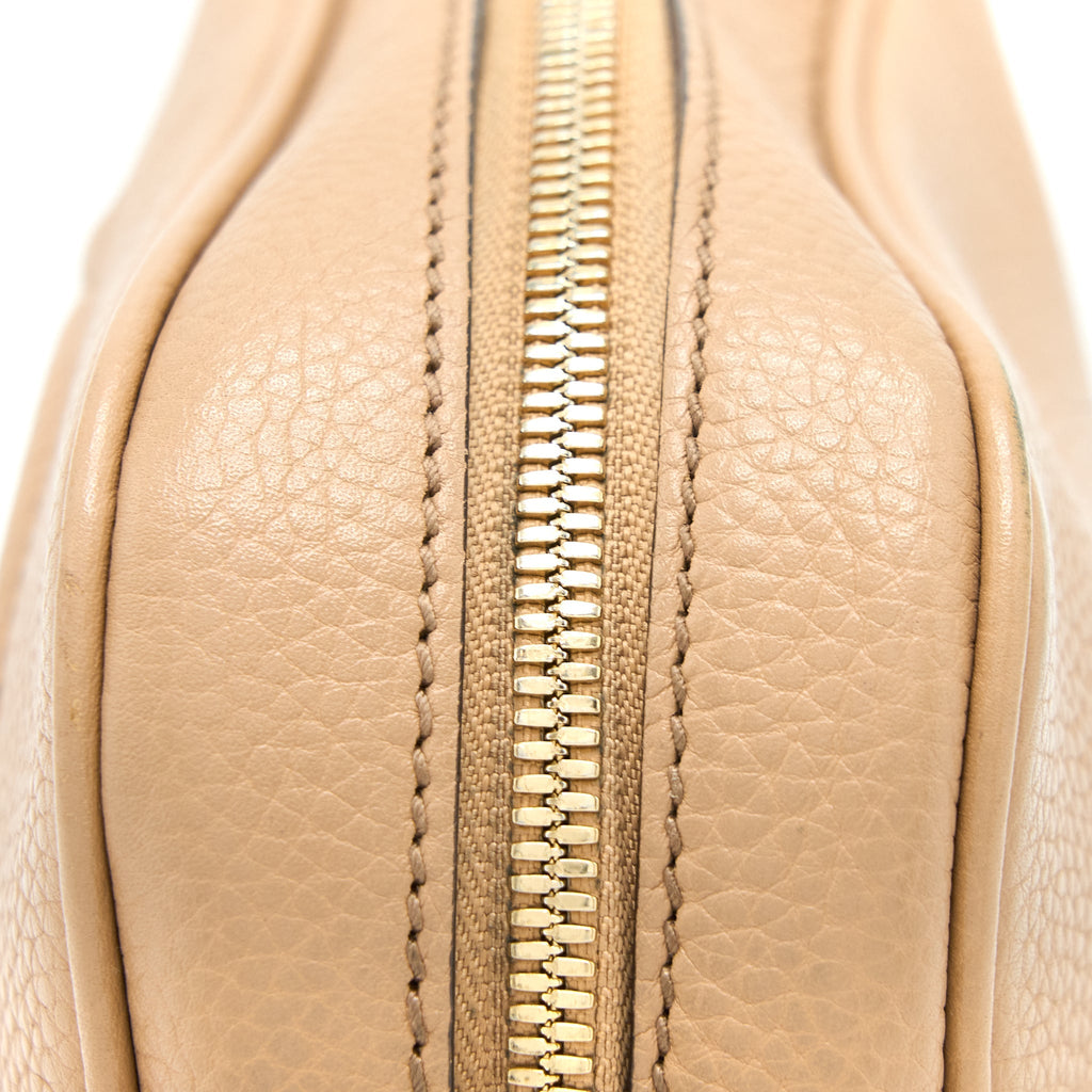 GUCCI SOHO DISCO BAG CALFKSIN DARK BEIGE GHW