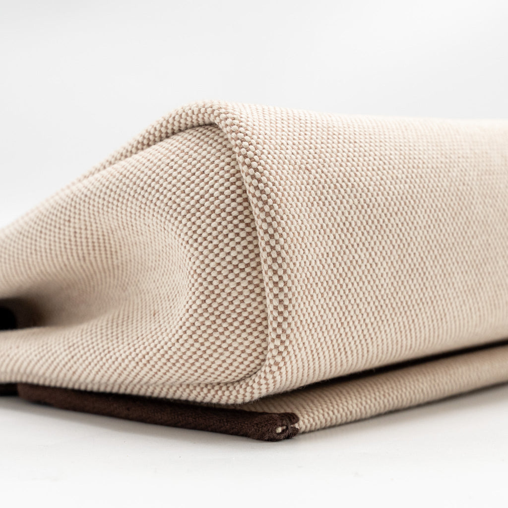 HERMES HERBAG MINI CANVAS/ HUNTER LEATHER ECRU-BEIGE/EBENE GHW