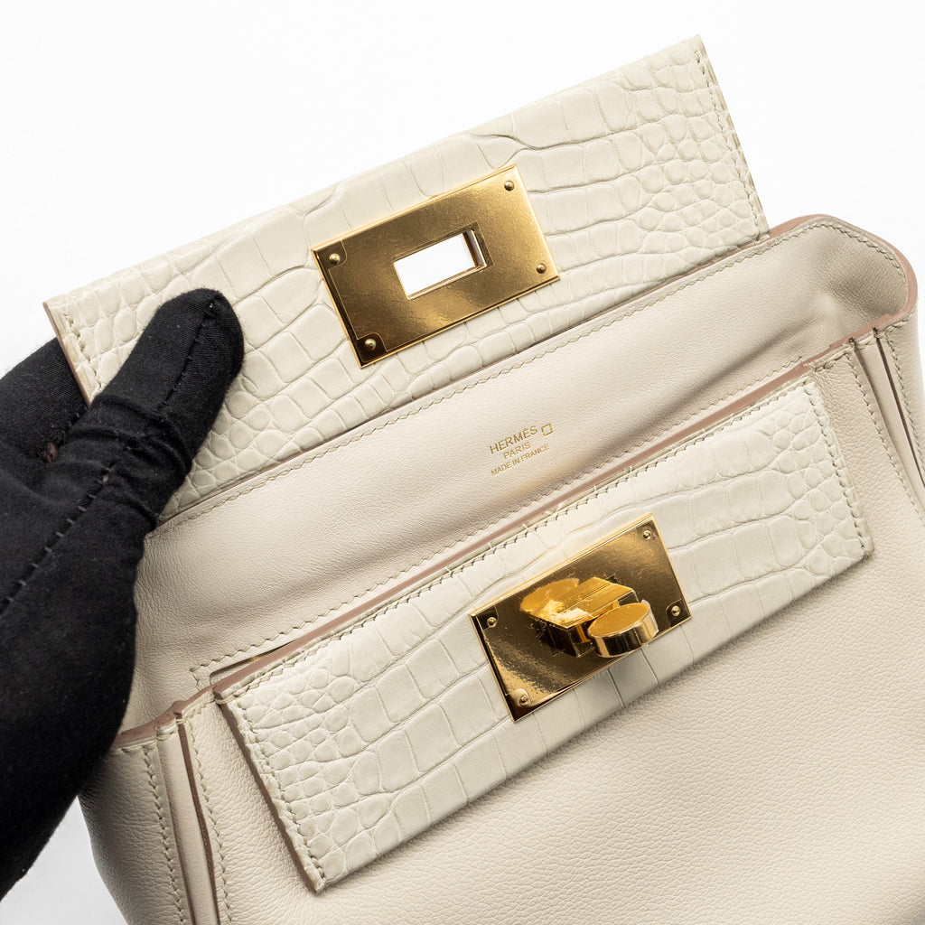 HERMES 24/24 2424-21 TOUCH EVERCOLOR /ALLIGATOR /SWIFT BETON GHW