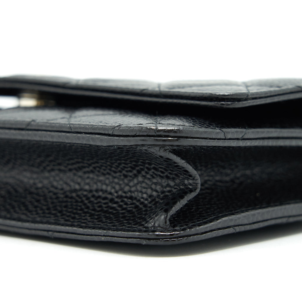 CHANEL CLASSIC WALLET ON CHAIN CAVIAR BLACK SHW