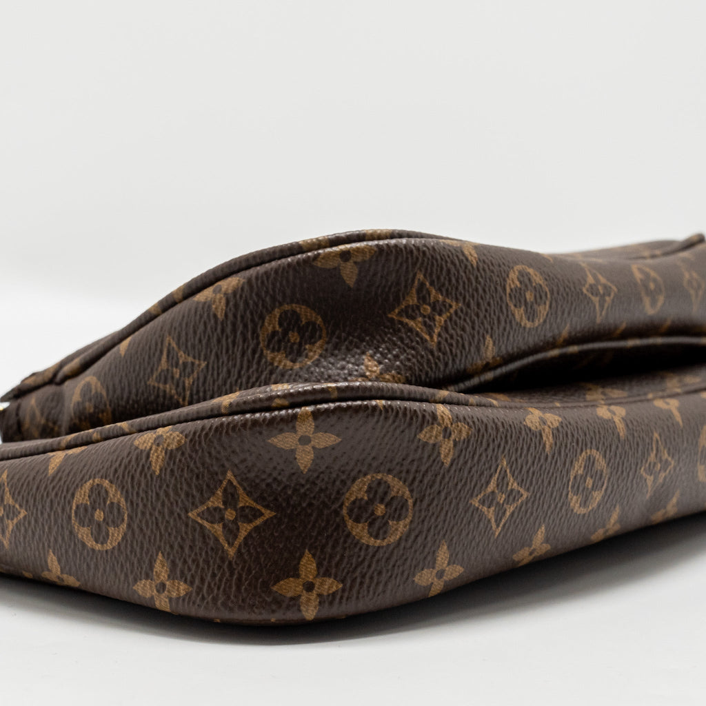 LOUIS VUITTON MULTI POCHETTE ACCESSORIES KHAKI STRAP MONOGRAM CANVAS GHW
