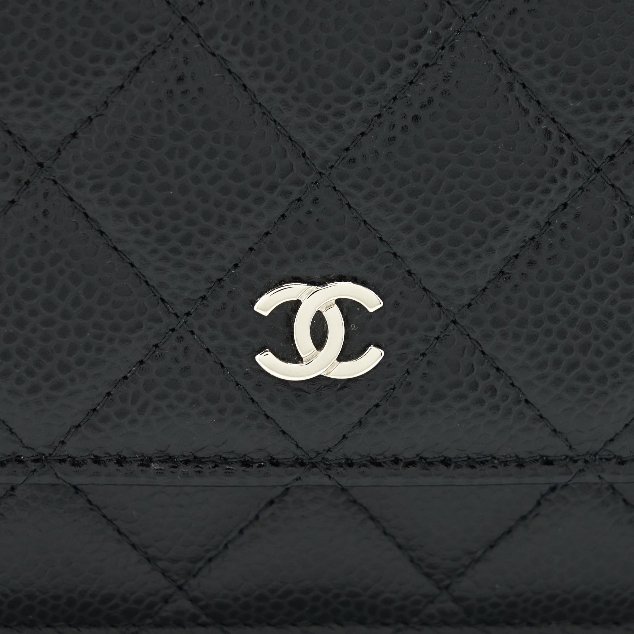 CHANEL CLASSIC WALLET ON CHAIN CAVIAR BLACK SHW