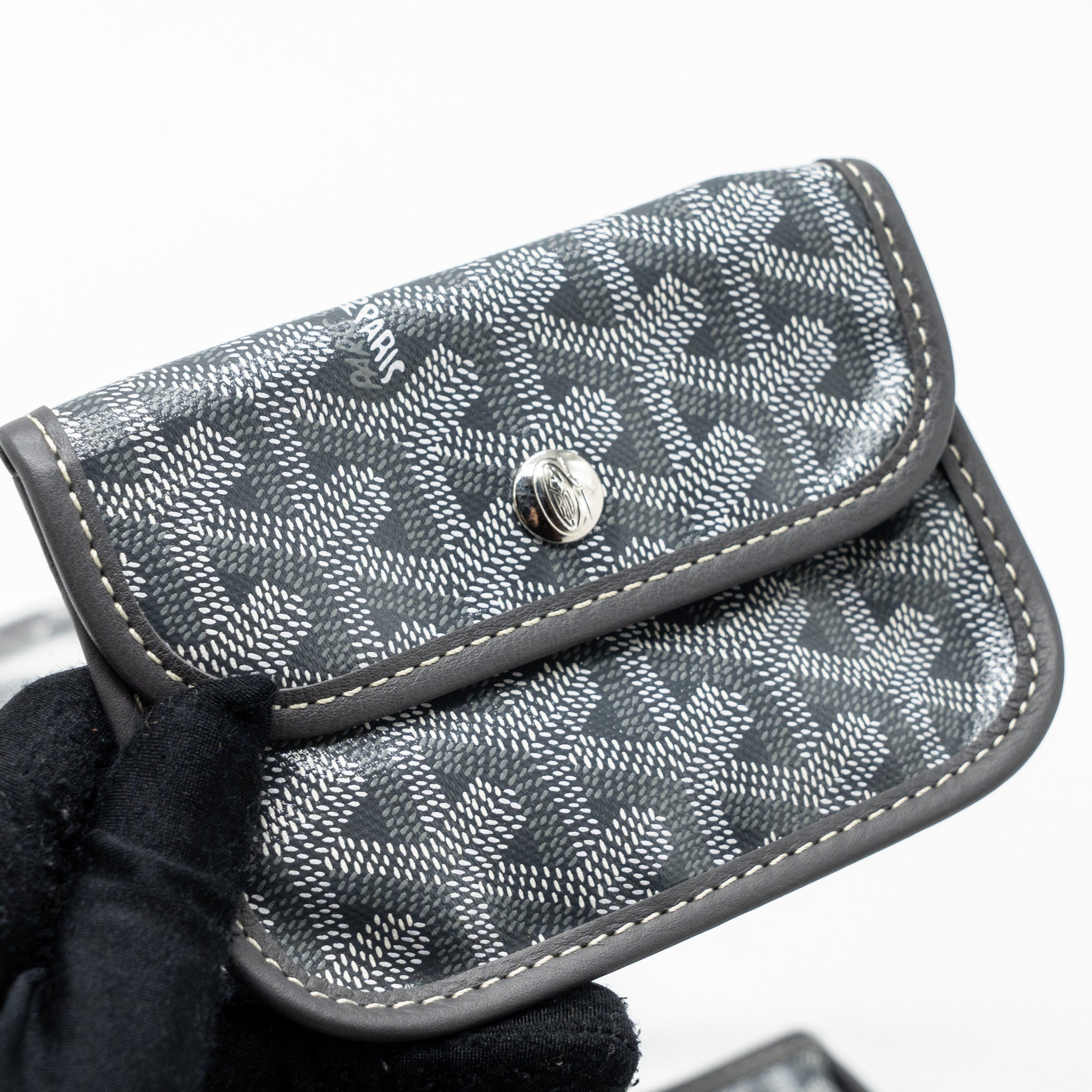 GOYARD MINI ANJOU TOTE BAG CANVAS / CALFSKIN GREY SHW