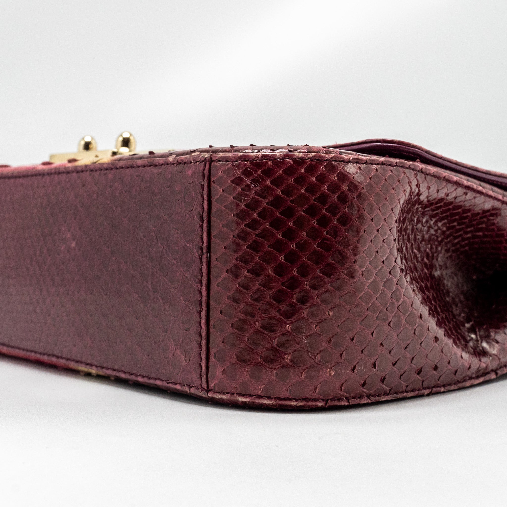 DIOR MISS DIOR MEDIUM FLAP BAG PYTHON MULTICOLOUR GHW