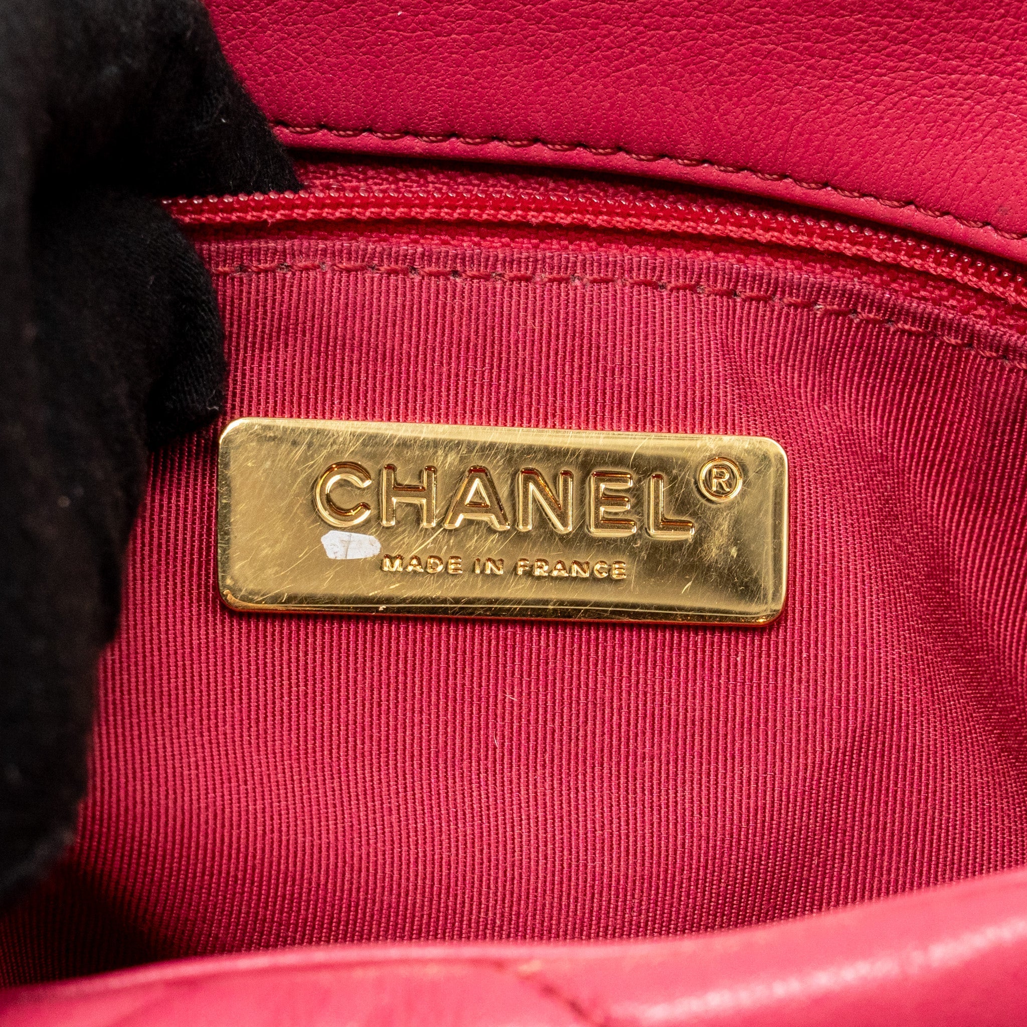 CHANEL SMALL 19 BAG LAMBSKIN PINK MULTICOLOUR HARDWARE