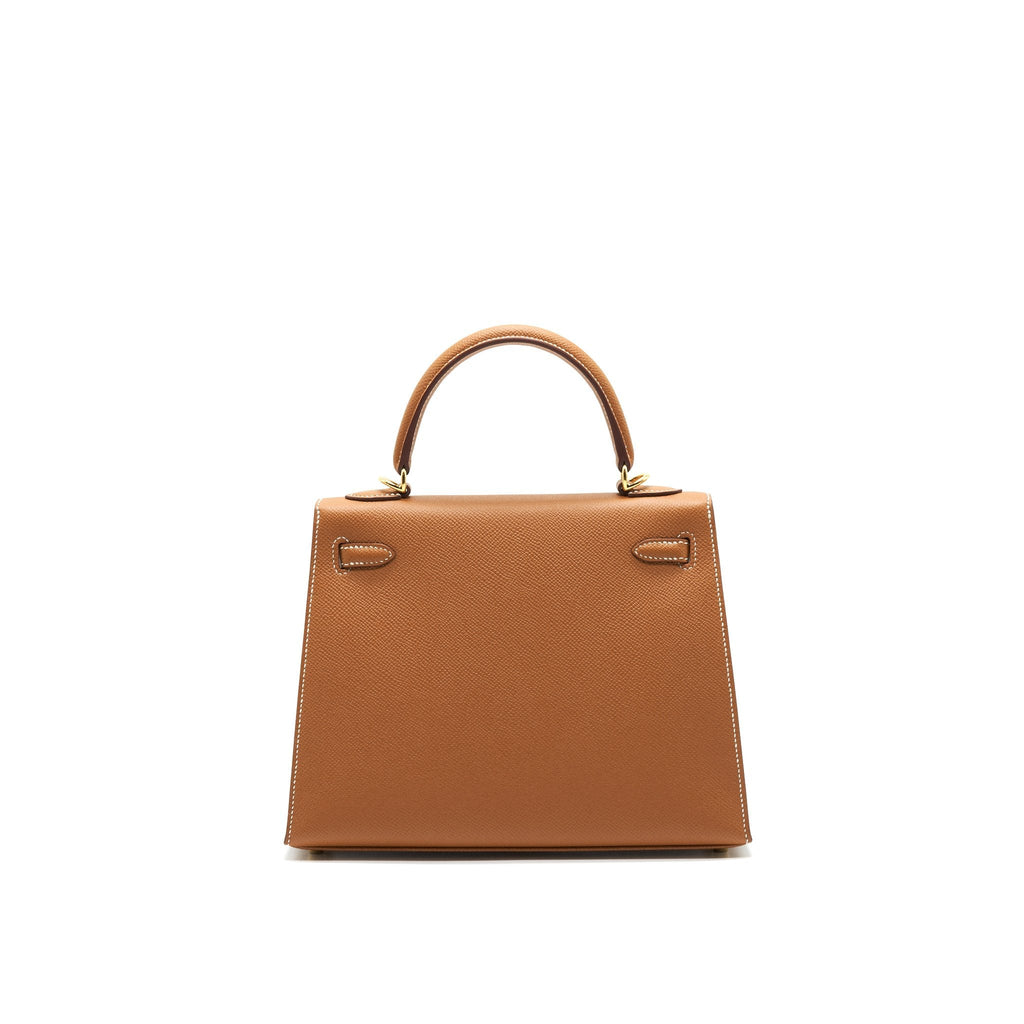 HERMES KELLY 25 SELLIER GOLD WITH GHW