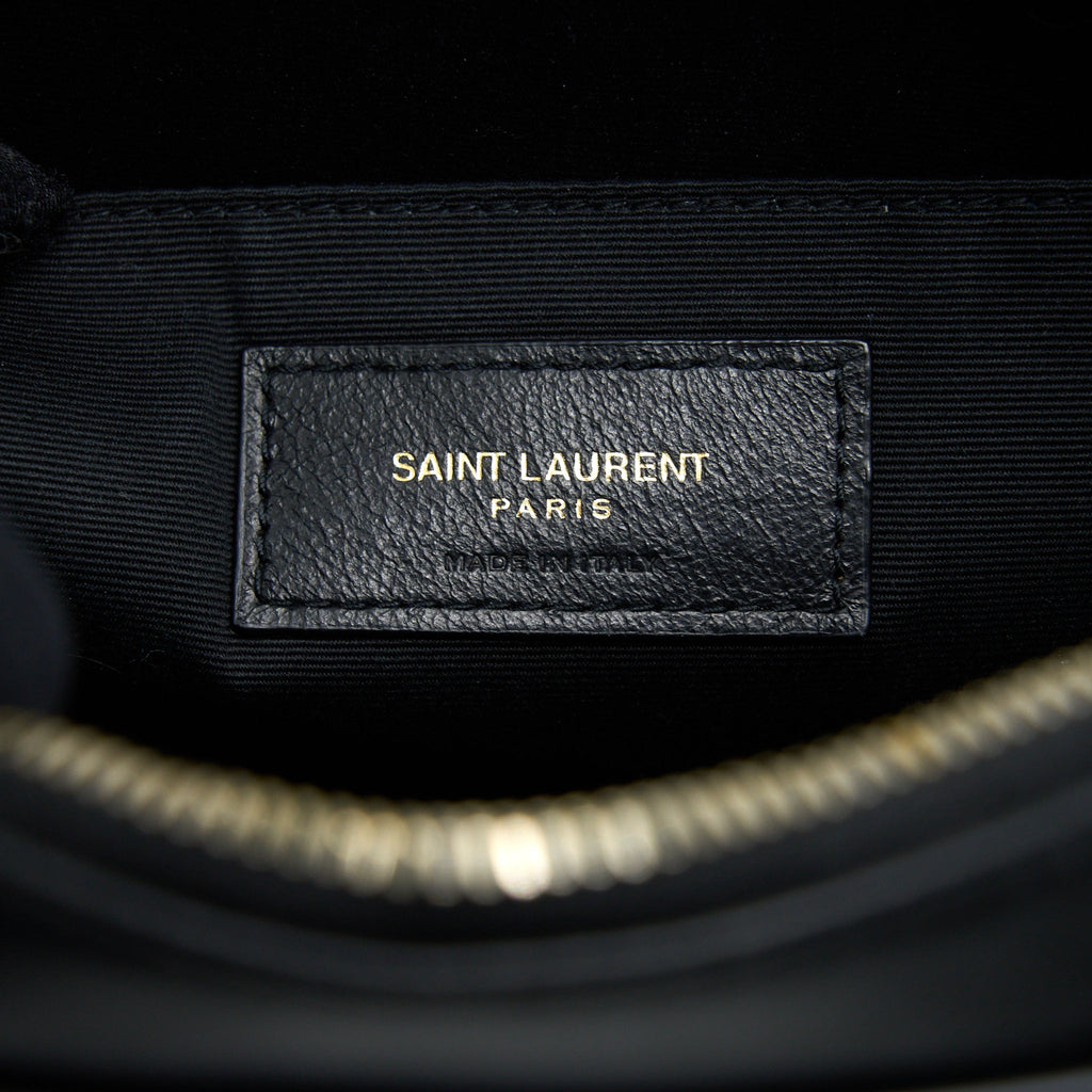 SAINT LAURENT/ YSL LOU CAMERA BAG CALFSKIN BLACK GHW