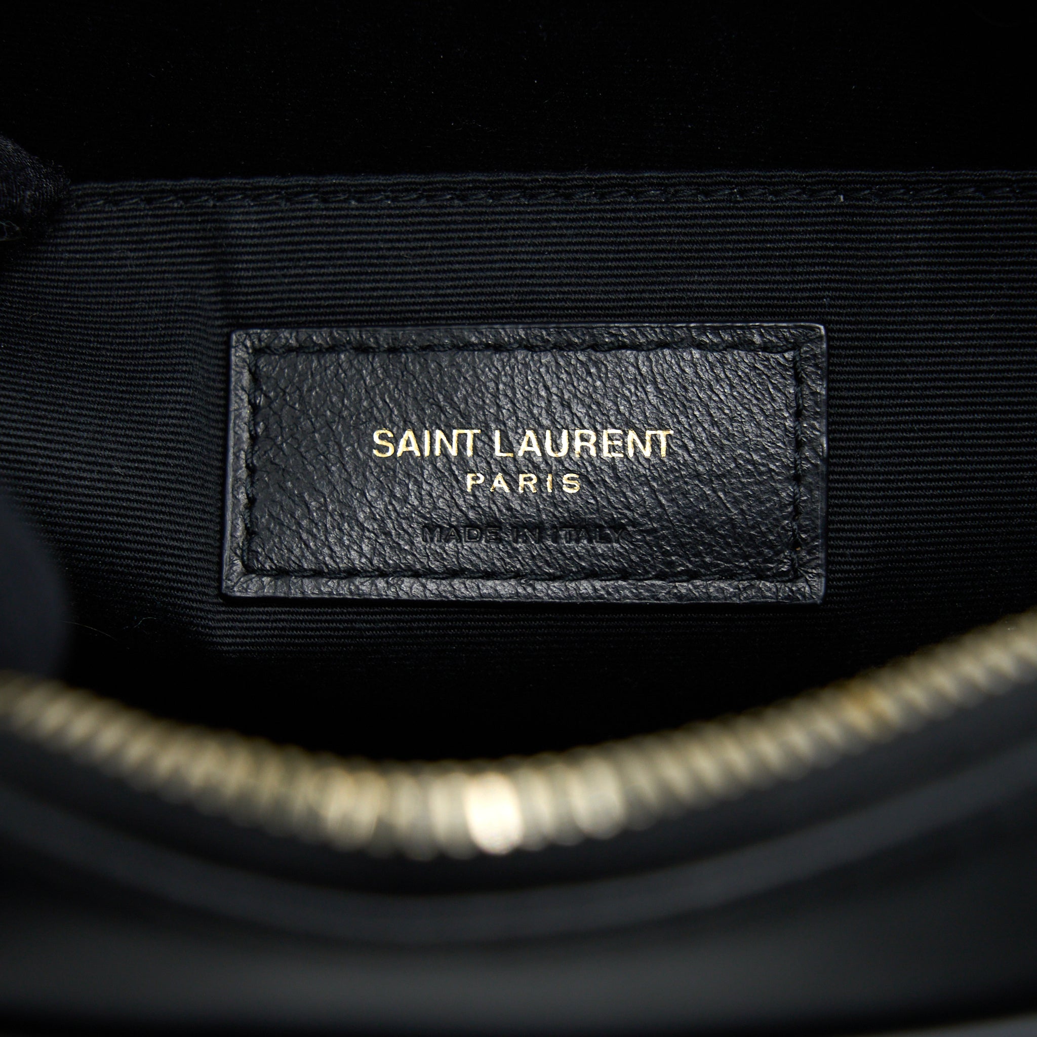 SAINT LAURENT/ YSL LOU CAMERA BAG CALFSKIN BLACK GHW