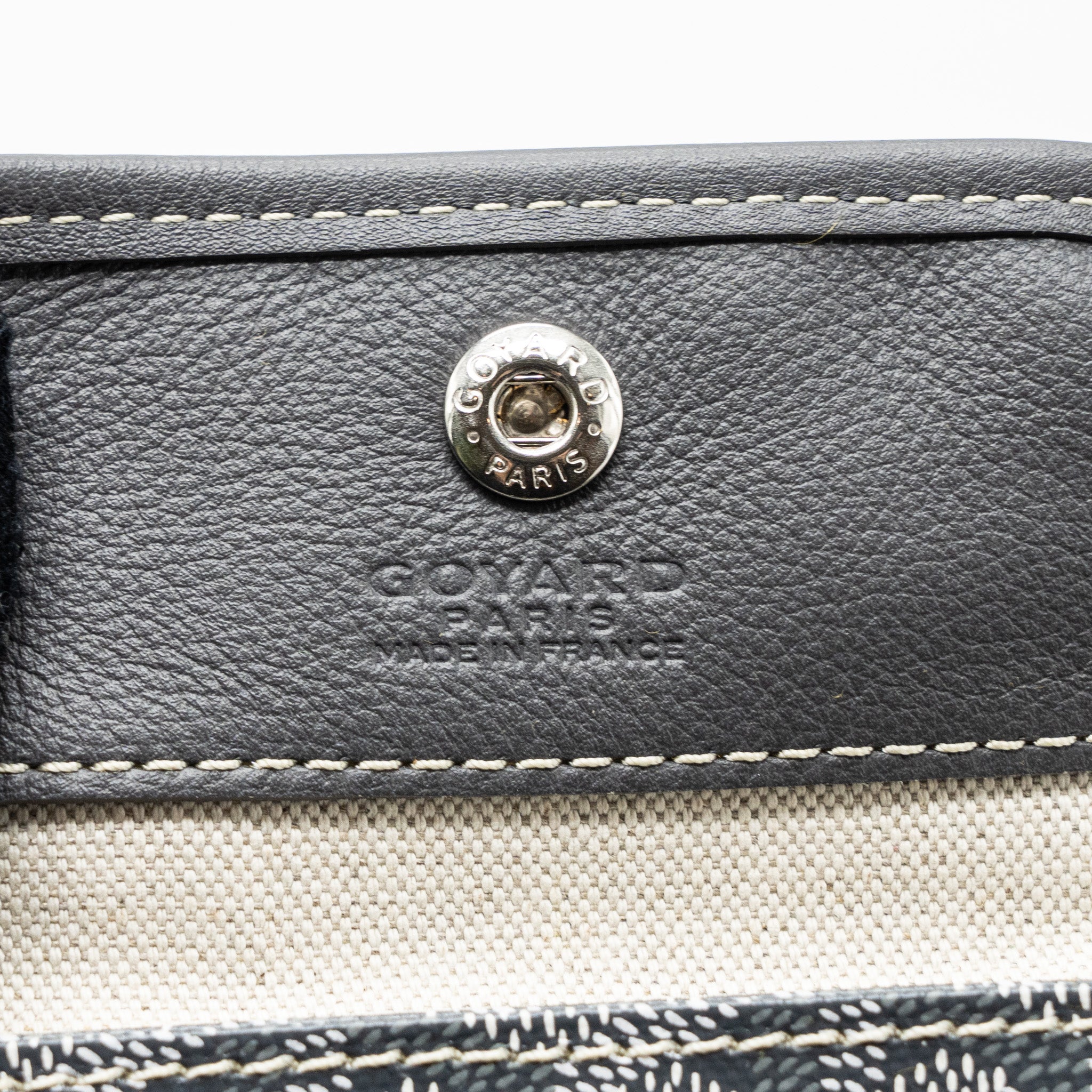 GOYARD MINI ANJOU TOTE BAG CANVAS / CALFSKIN GREY SHW