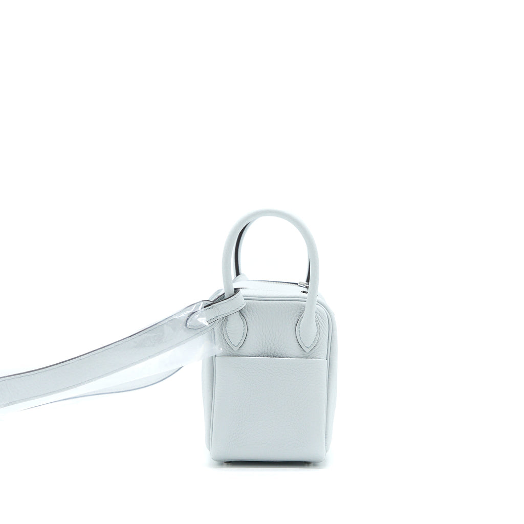 HERMES MINI LINDY CLEMENCE BLUE PALE SHW