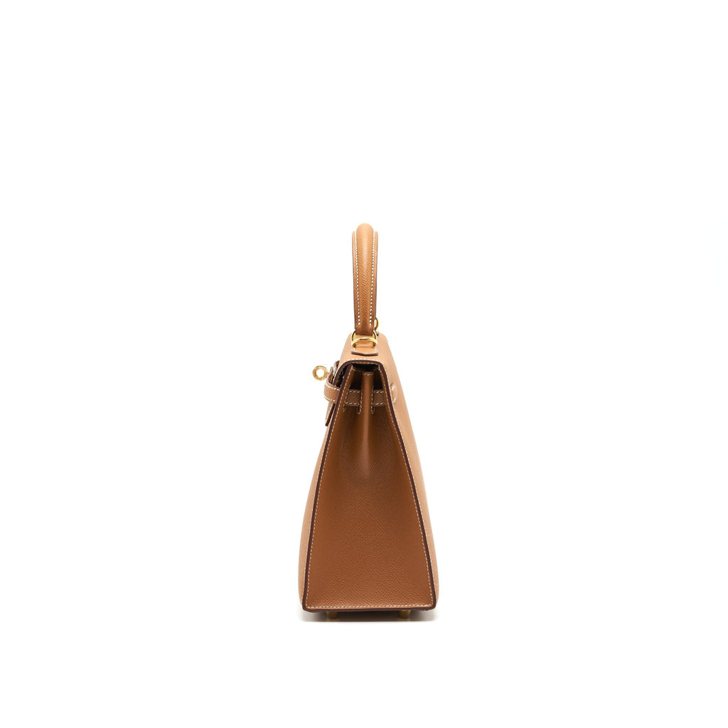 HERMES KELLY 25 SELLIER GOLD WITH GHW