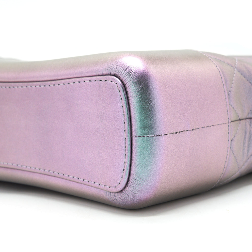 CHANEL LARGE GABRIELLE HOBO LAMBSKIN/CALFSKIN IRIDESCENT PURPLE RAINBOW COLOUR MULTICOLOUR HARDWARE