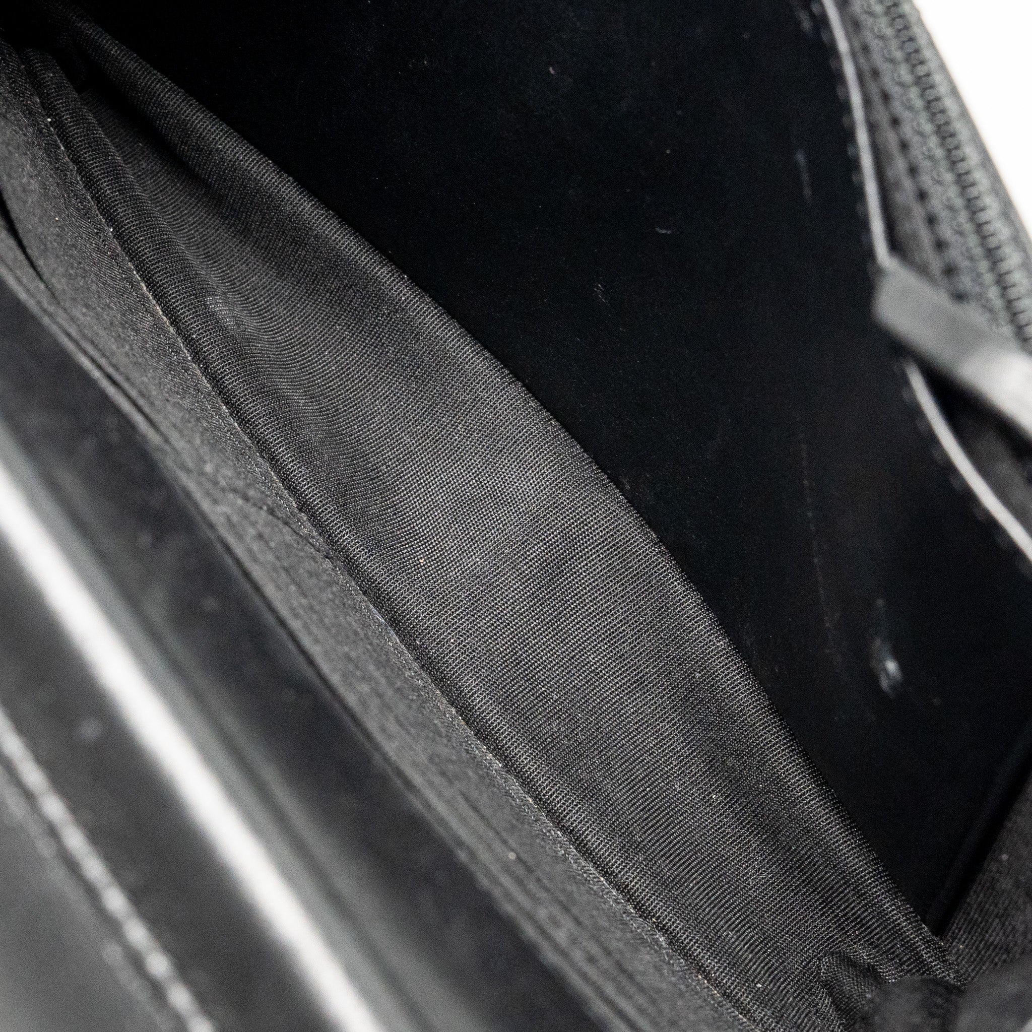 CHANEL BOY WALLET ON CHAIN CALFSKIN BLACK WITH BLACK HARDWARE