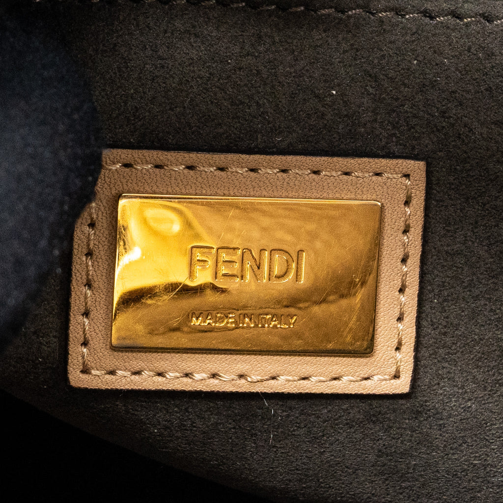 FENDI MEDIUM PEEKABOO CALFSKIN TOBACCO MULTICOLOUR HARDWARE