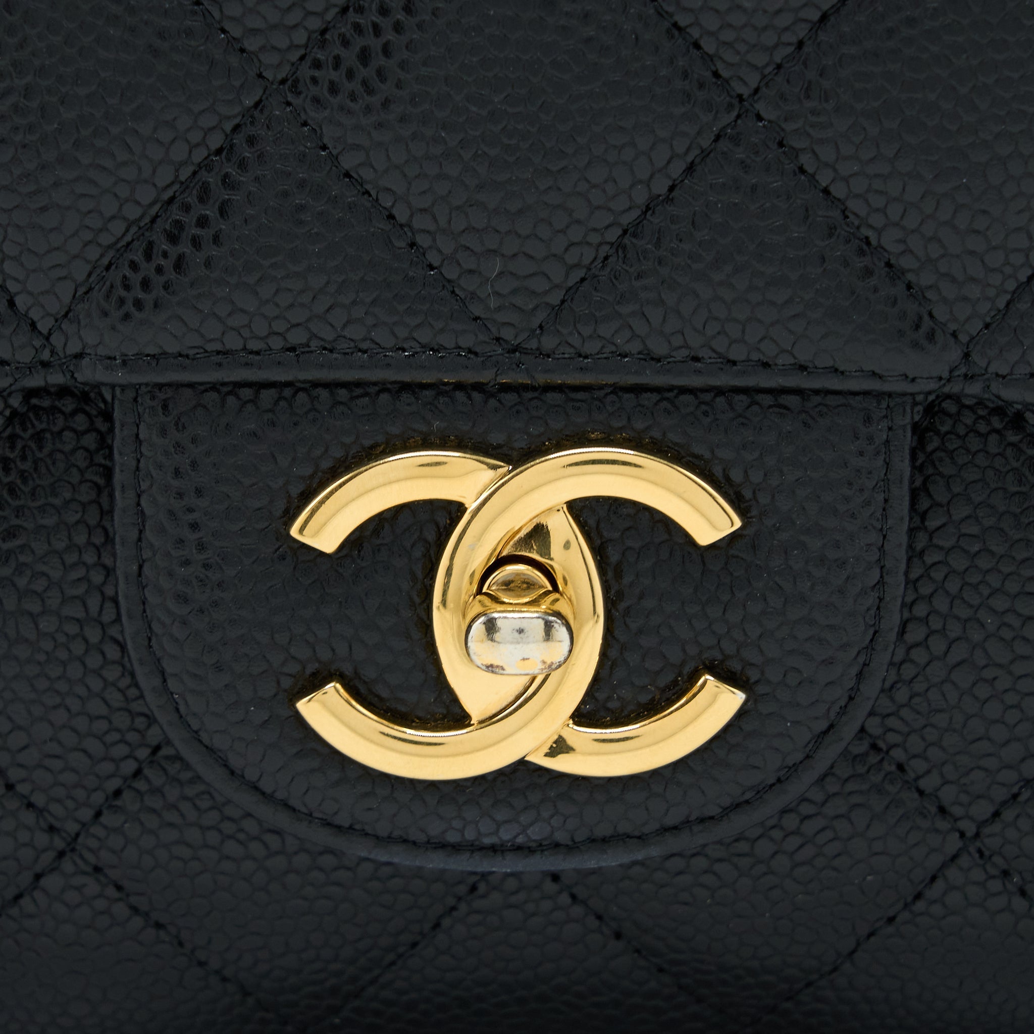 CHANEL MAXI CLASSIC DOUBLE FLAP BAG CAVIAR BLACK GHW