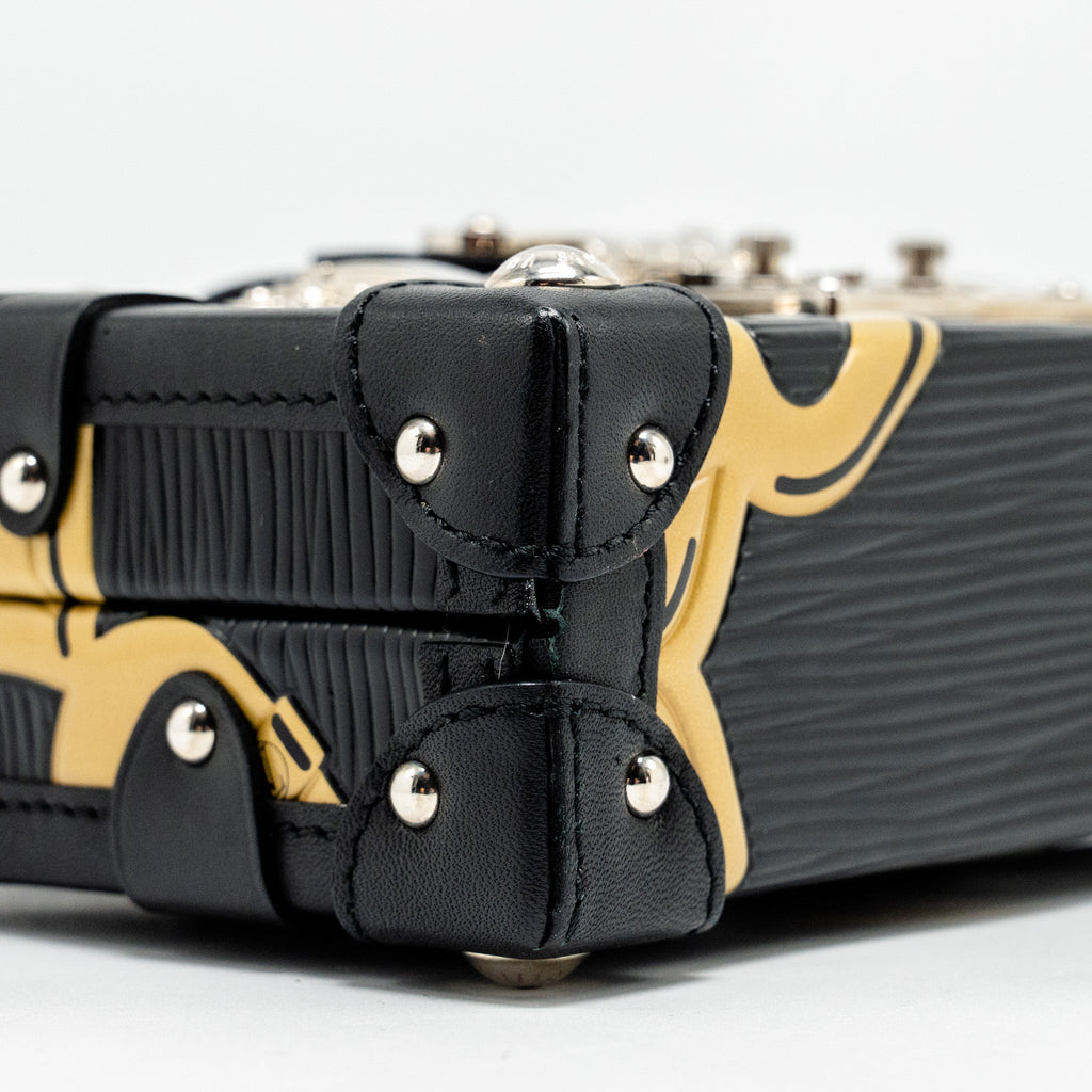 LOUIS VUITTON PETITE MALLE EPI BLACK/ GOLD SHW
