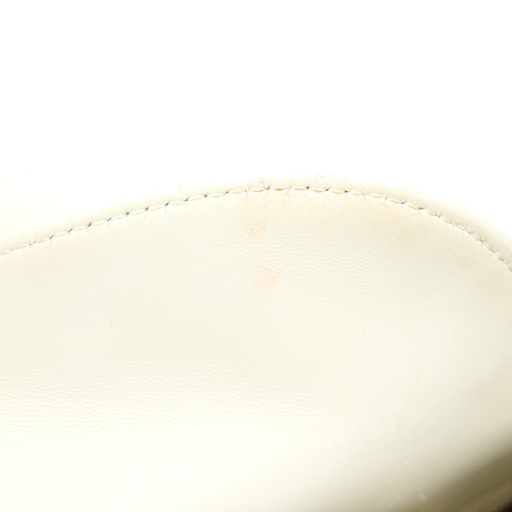 DIOR SMALL LADY DIOR LAMBSKIN WHITE LGHW