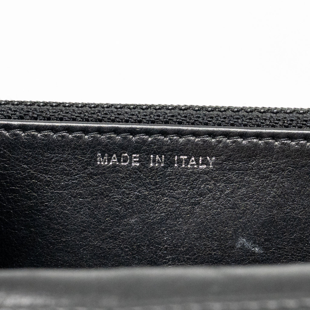 CHANEL BOY WALLET ON CHAIN CALFSKIN BLACK WITH BLACK HARDWARE