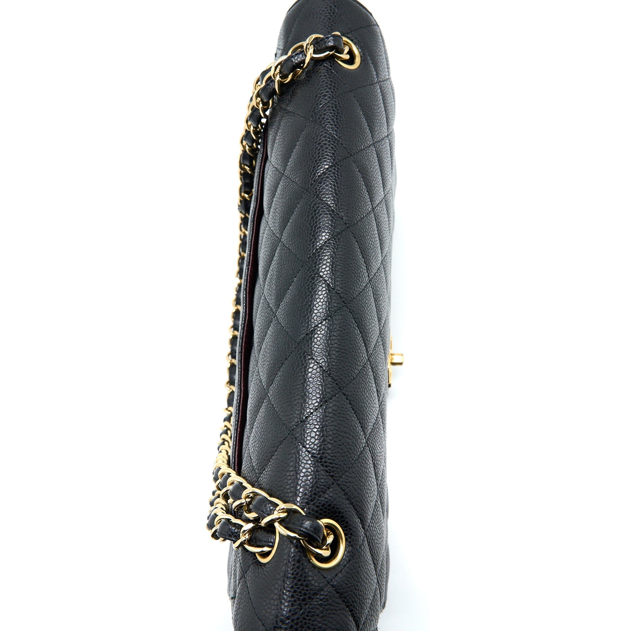 CHANEL MAXI CLASSIC DOUBLE FLAP BAG CAVIAR BLACK GHW