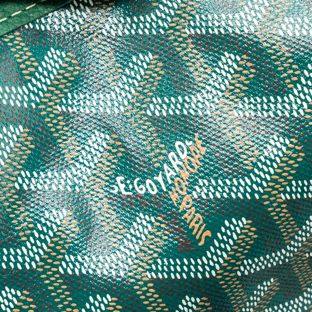 GOYARD MINI ANJOU TOTE BAG CANVAS / CALFSKIN GREEN SHW