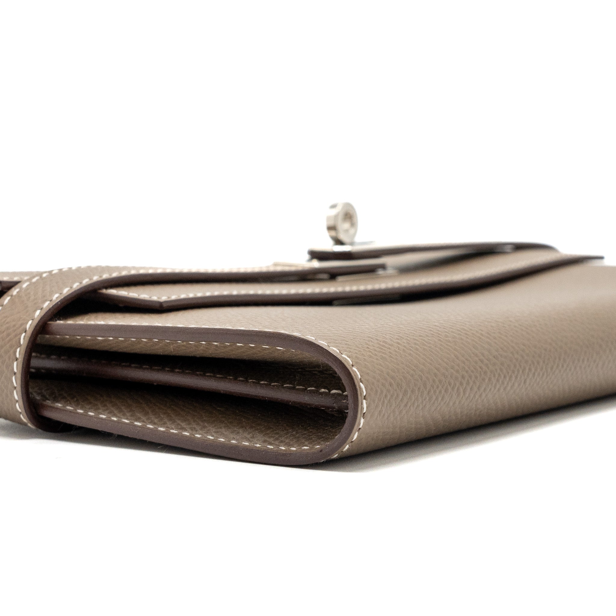 HERMES KELLY CLASSIC LONG WALLET EPSOM ETOUPE SHW