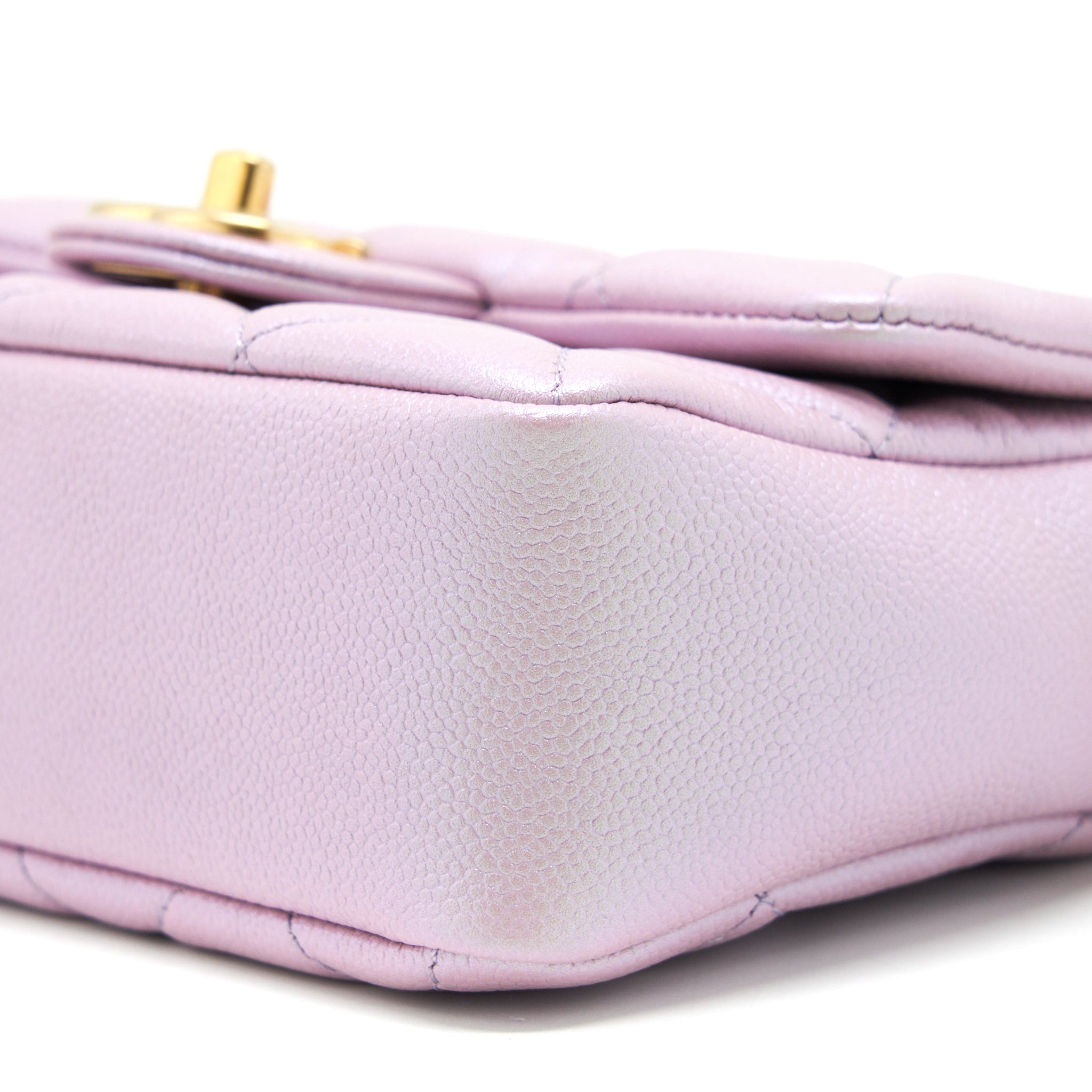 CHANEL 21K MY PERFECT MINI FLAP BAG CAVIAR PINK GHW (MICROCHIP)