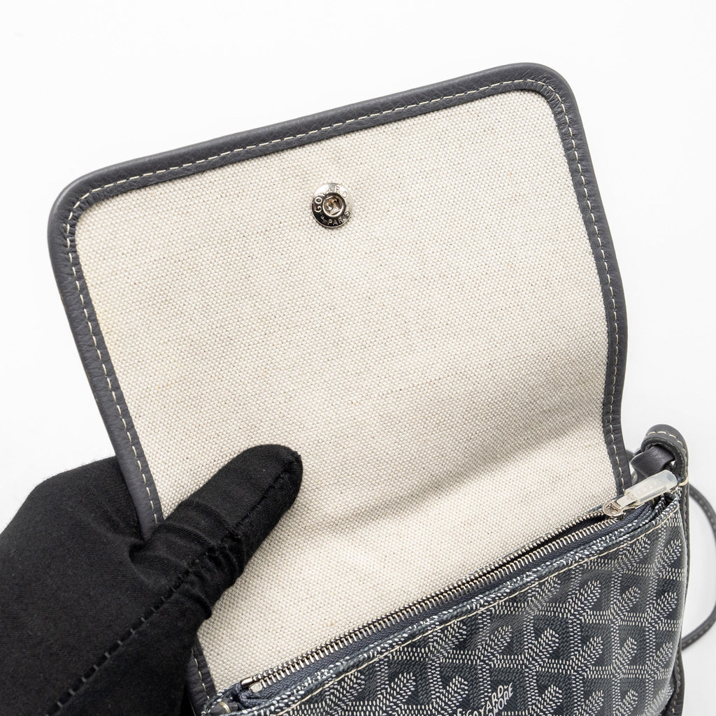GOYARD PORTEFEUILLE POCHETTE PLUMET GOYARDINE CANVAS / LEATHER GREY SHW