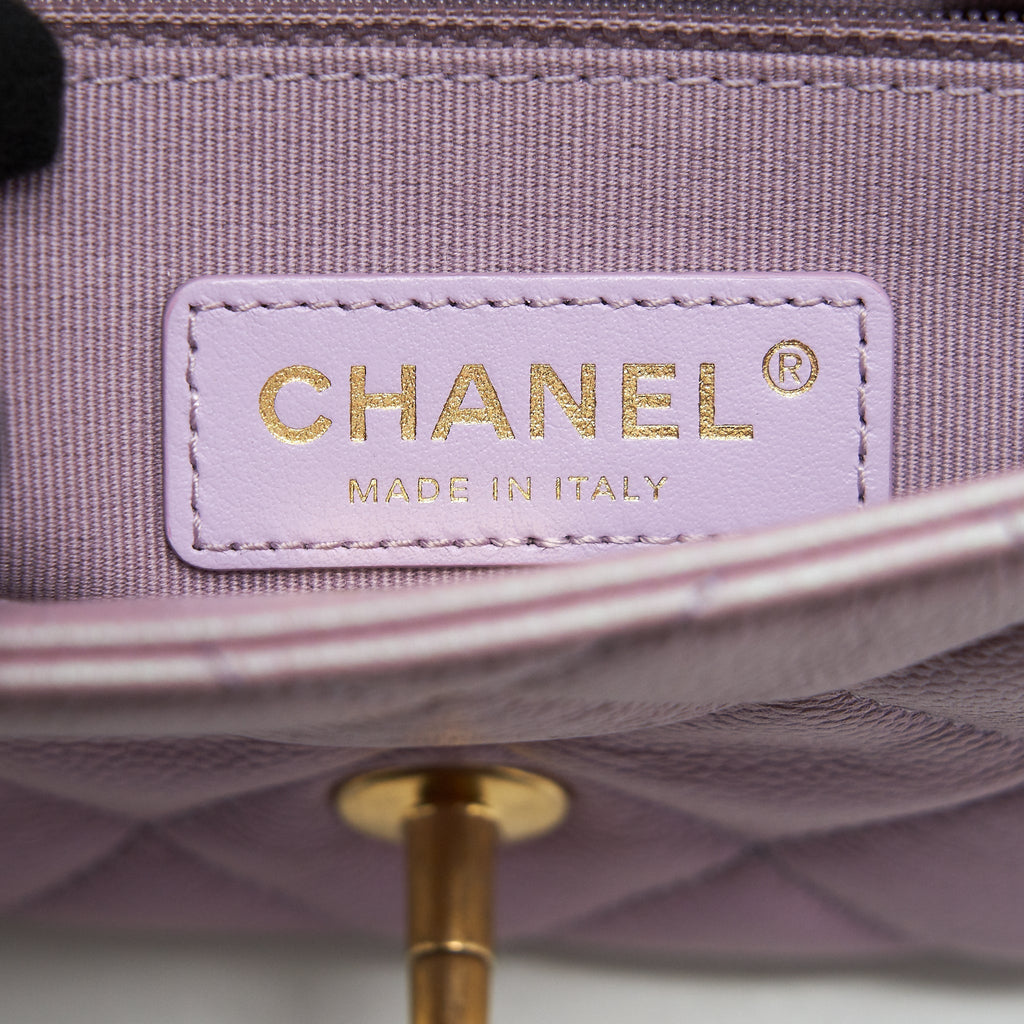 CHANEL 21K MY PERFECT MINI FLAP BAG CAVIAR PINK GHW (MICROCHIP)