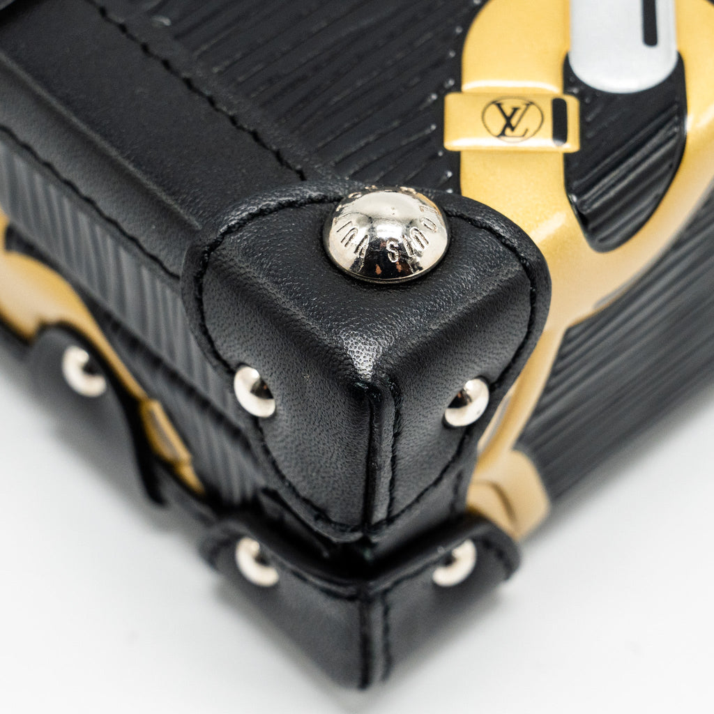 LOUIS VUITTON PETITE MALLE EPI BLACK/ GOLD SHW