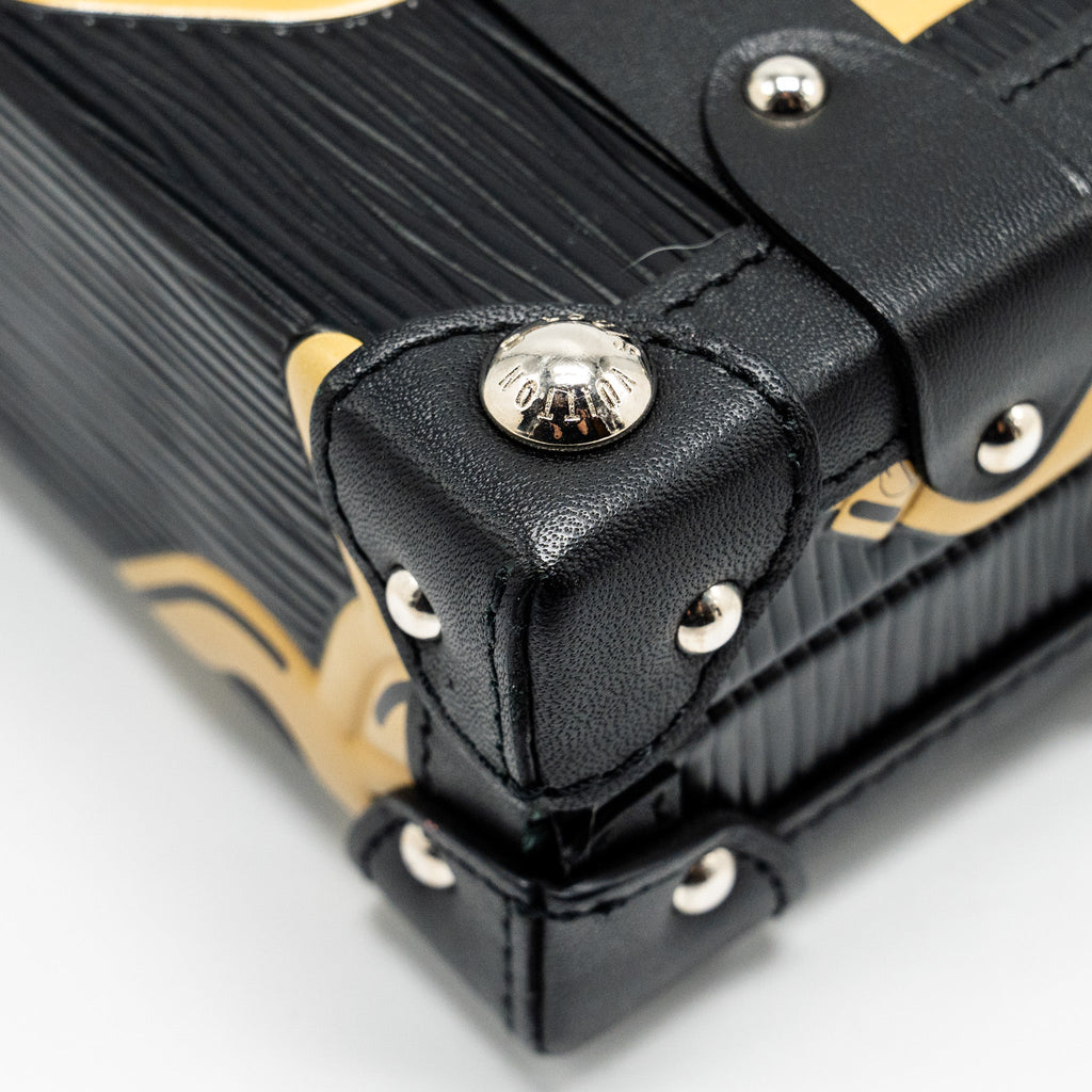 LOUIS VUITTON PETITE MALLE EPI BLACK/ GOLD SHW