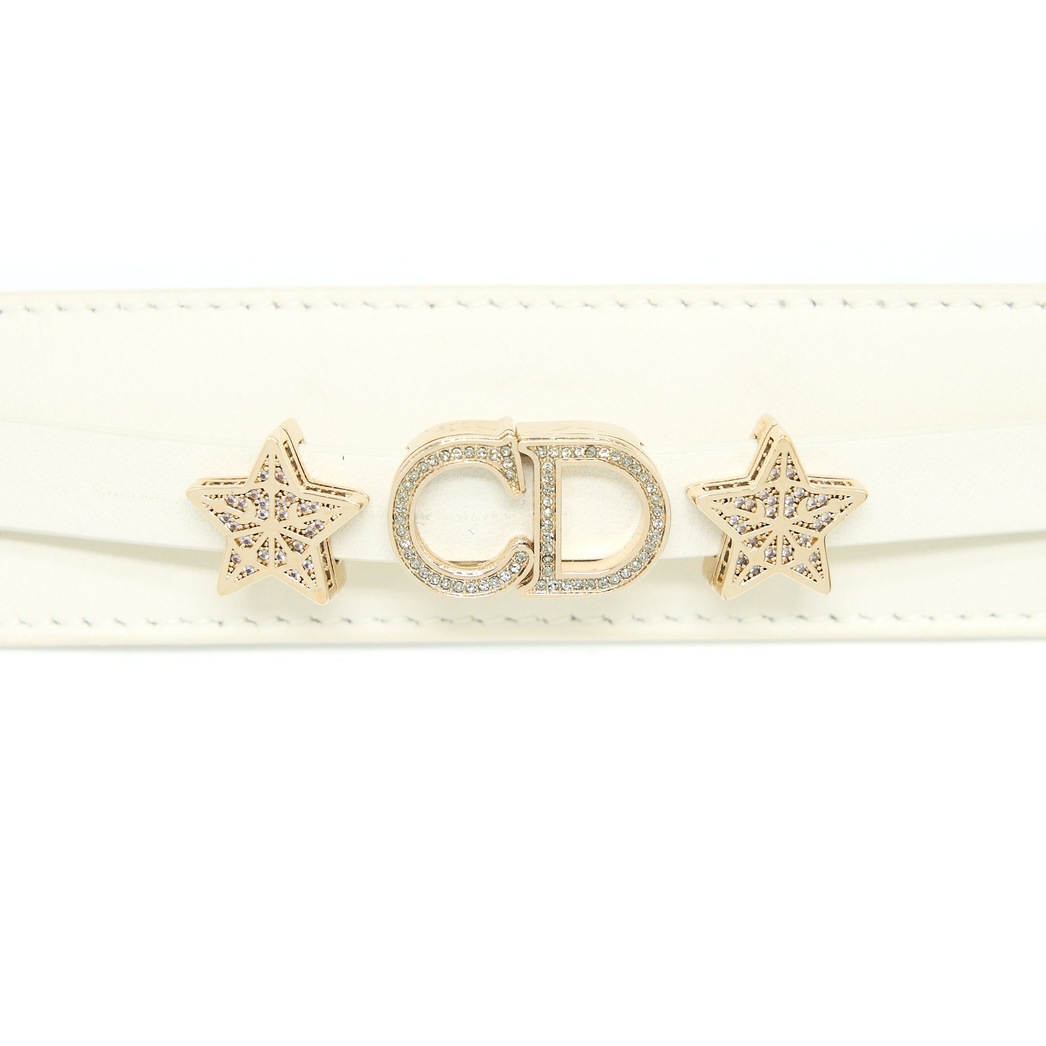 DIOR SMALL LADY DIOR LAMBSKIN WHITE LGHW