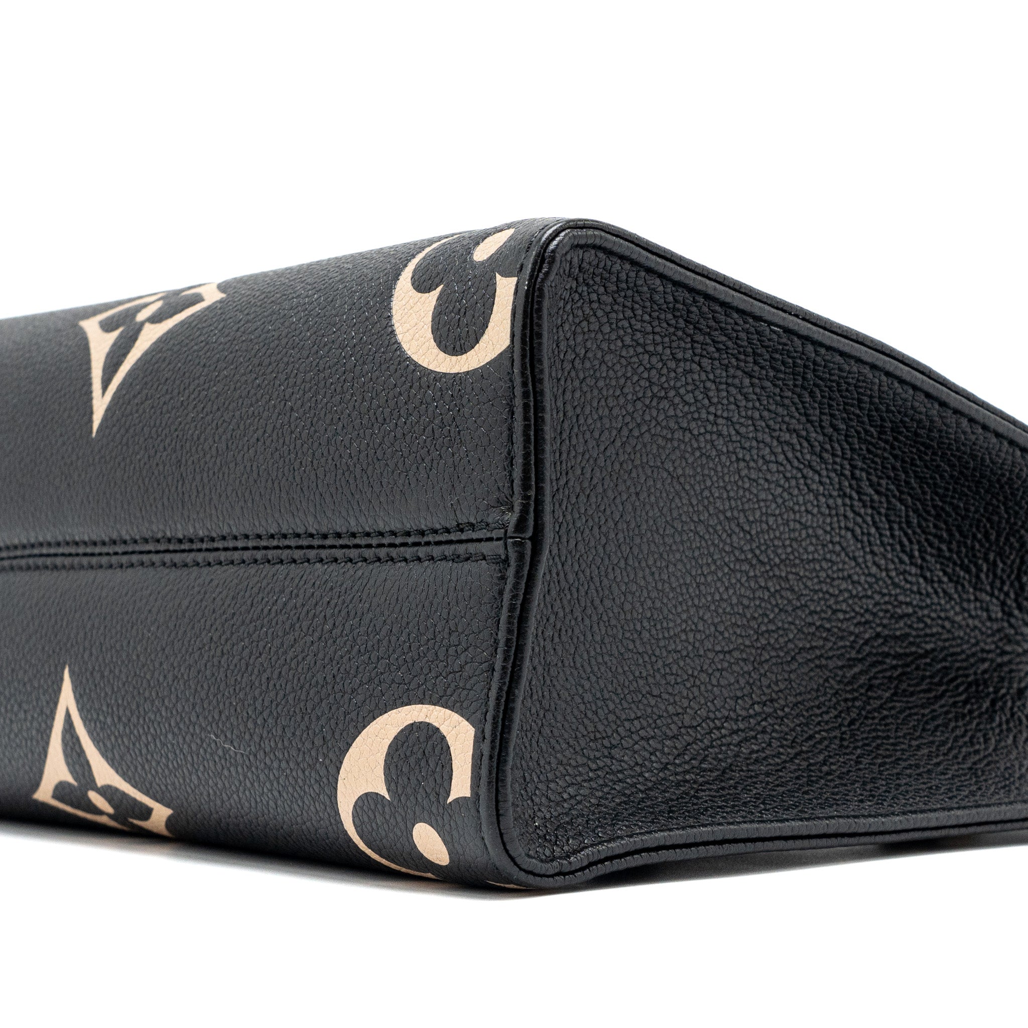 LOUIS VUITTON ONTHEGO PM BICOLOUR MONOGRAM EMPREINTE BLACK/BEIGE GHW