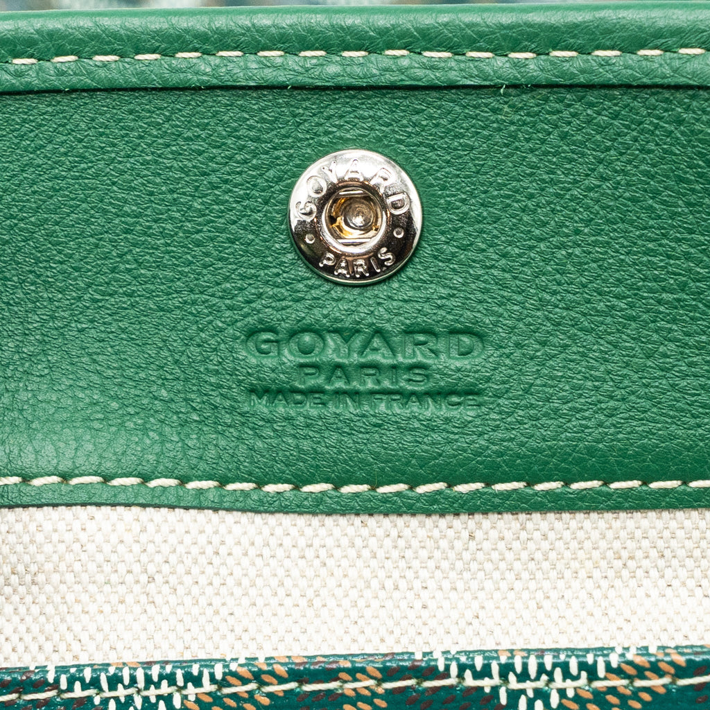 GOYARD MINI ANJOU TOTE BAG CANVAS / CALFSKIN GREEN SHW