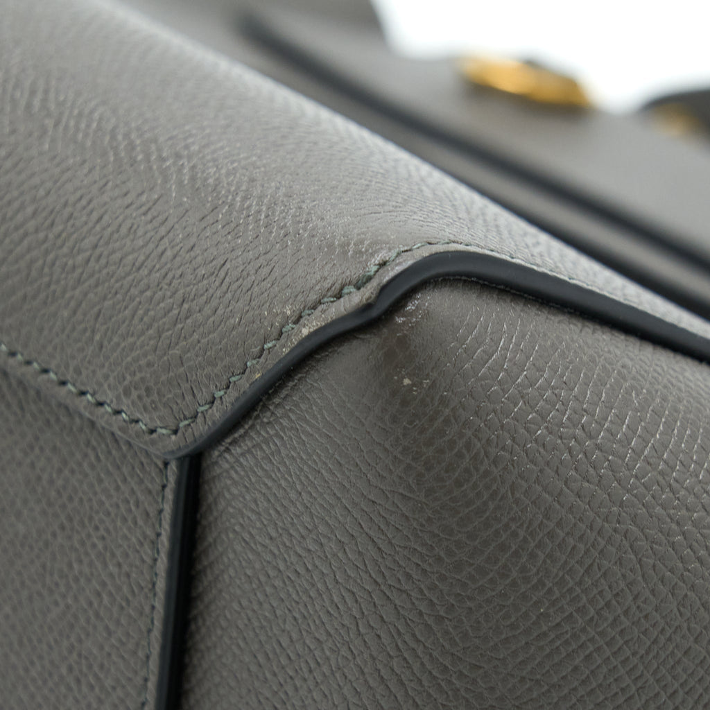 CELINE BELT BAG GRAINED CALFSKIN GREY GHW