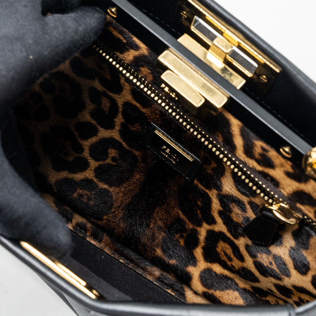 FENDI MEDIUM PEEKABOO BAG LEATHER BLACK GHW
