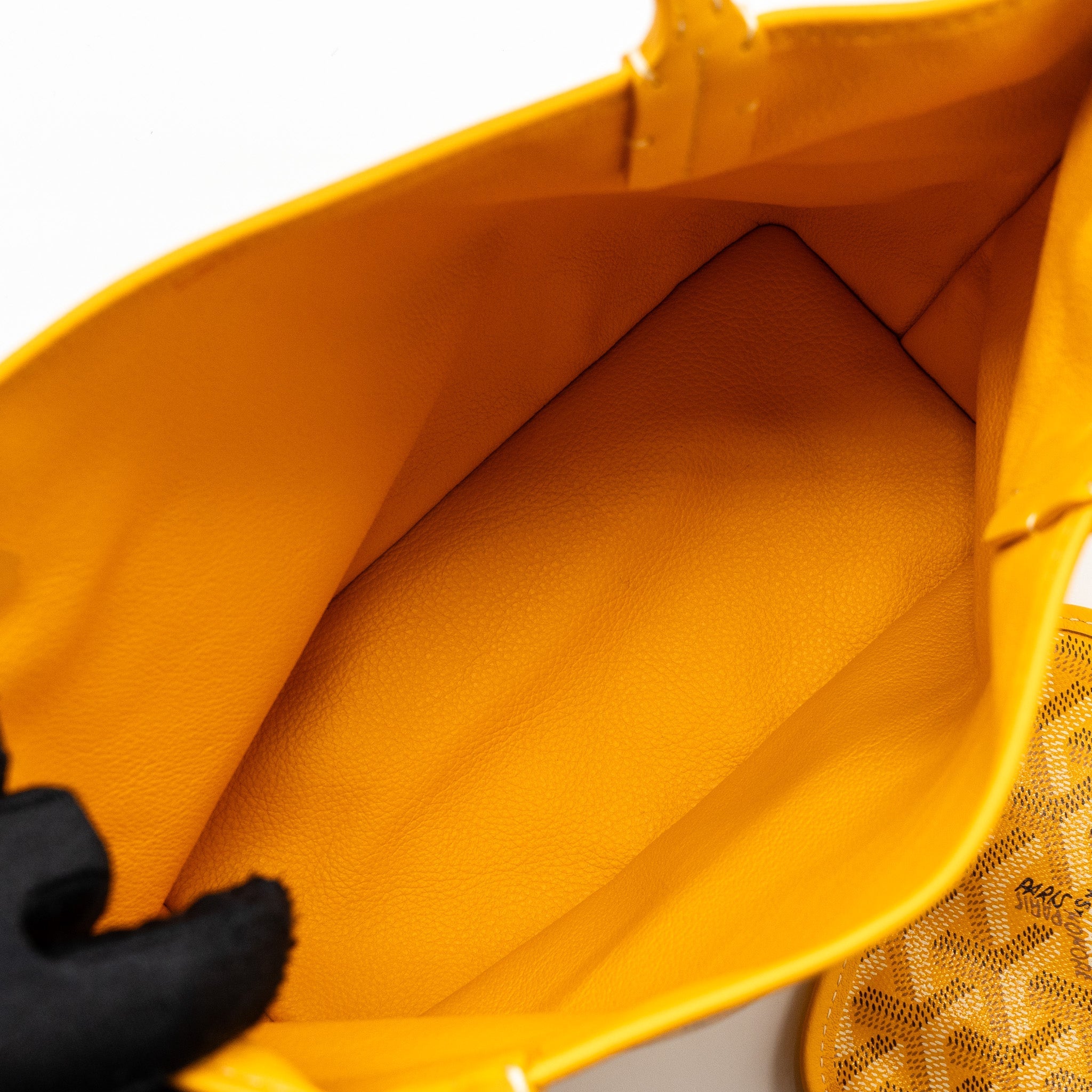 GOYARD MINI ANJOU TOTE BAG CANVAS / CALFSKIN YELLOW SHW