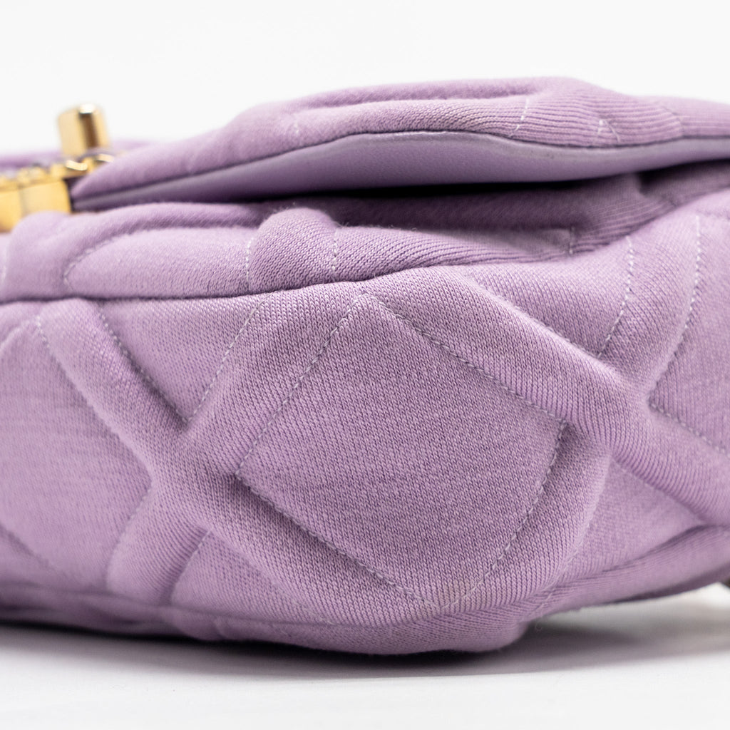 CHANEL 19 BELT/WAIST BAG FABRIC PURPLE MULTICOLOURED HARDWARE