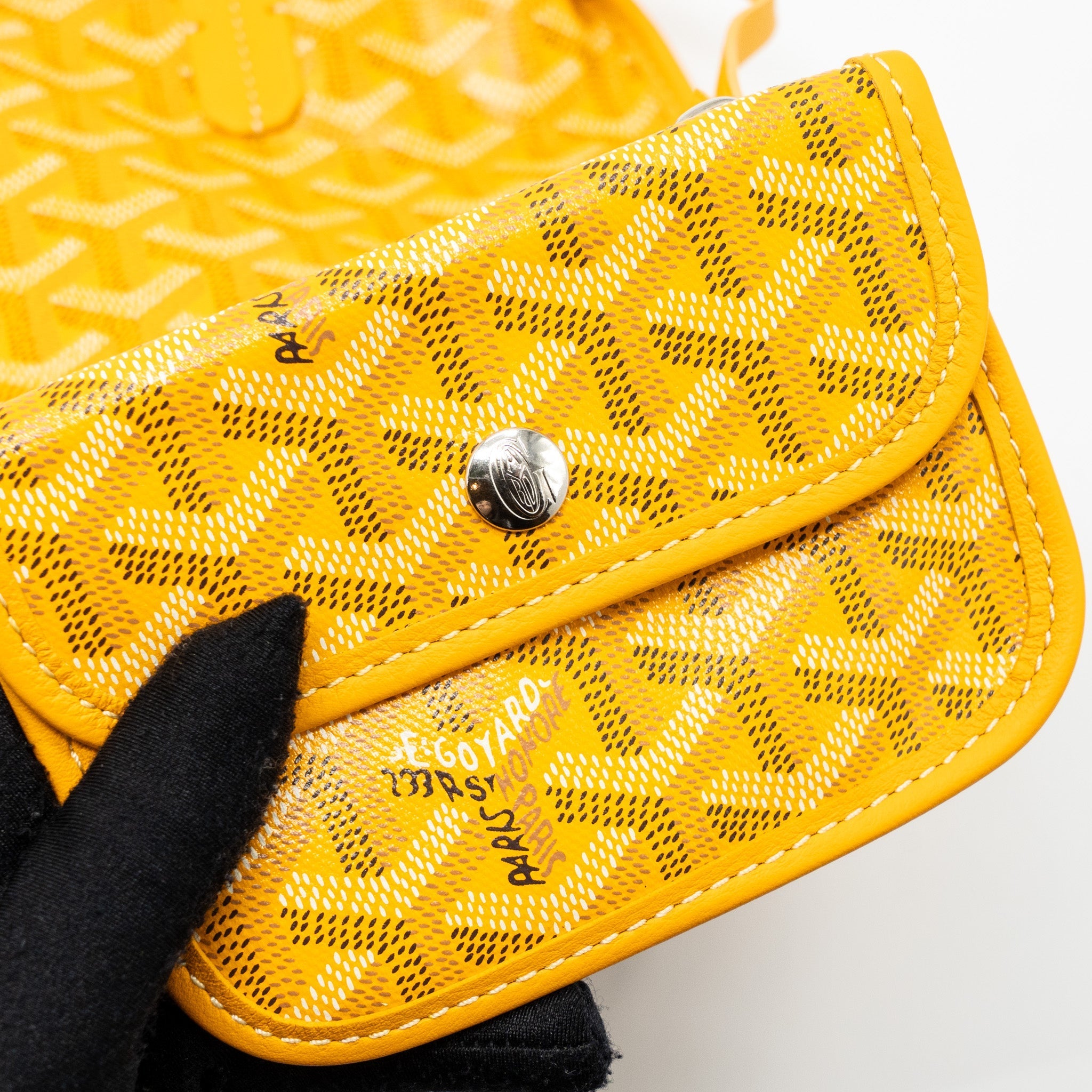 GOYARD MINI ANJOU TOTE BAG CANVAS / CALFSKIN YELLOW SHW