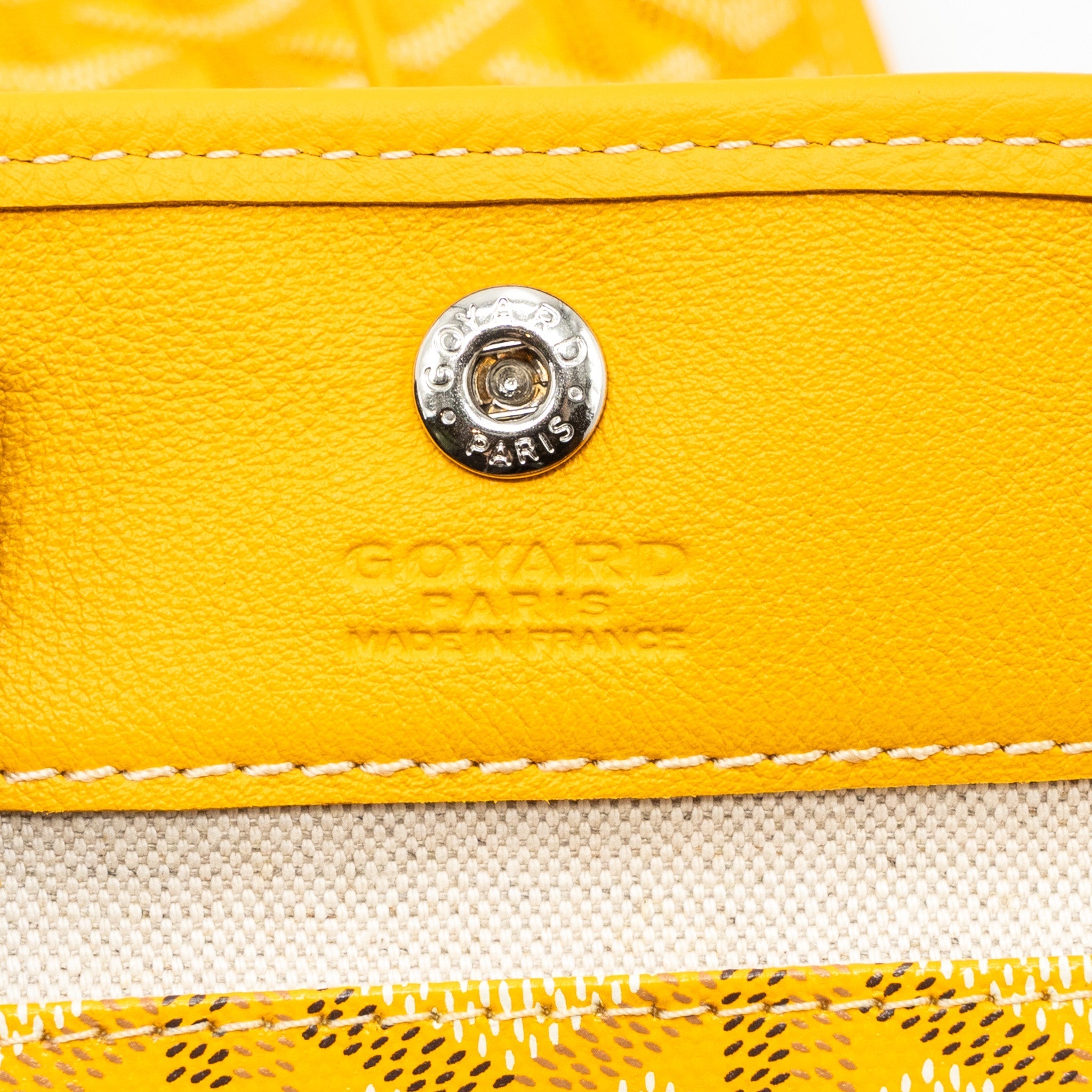 GOYARD MINI ANJOU TOTE BAG CANVAS / CALFSKIN YELLOW SHW