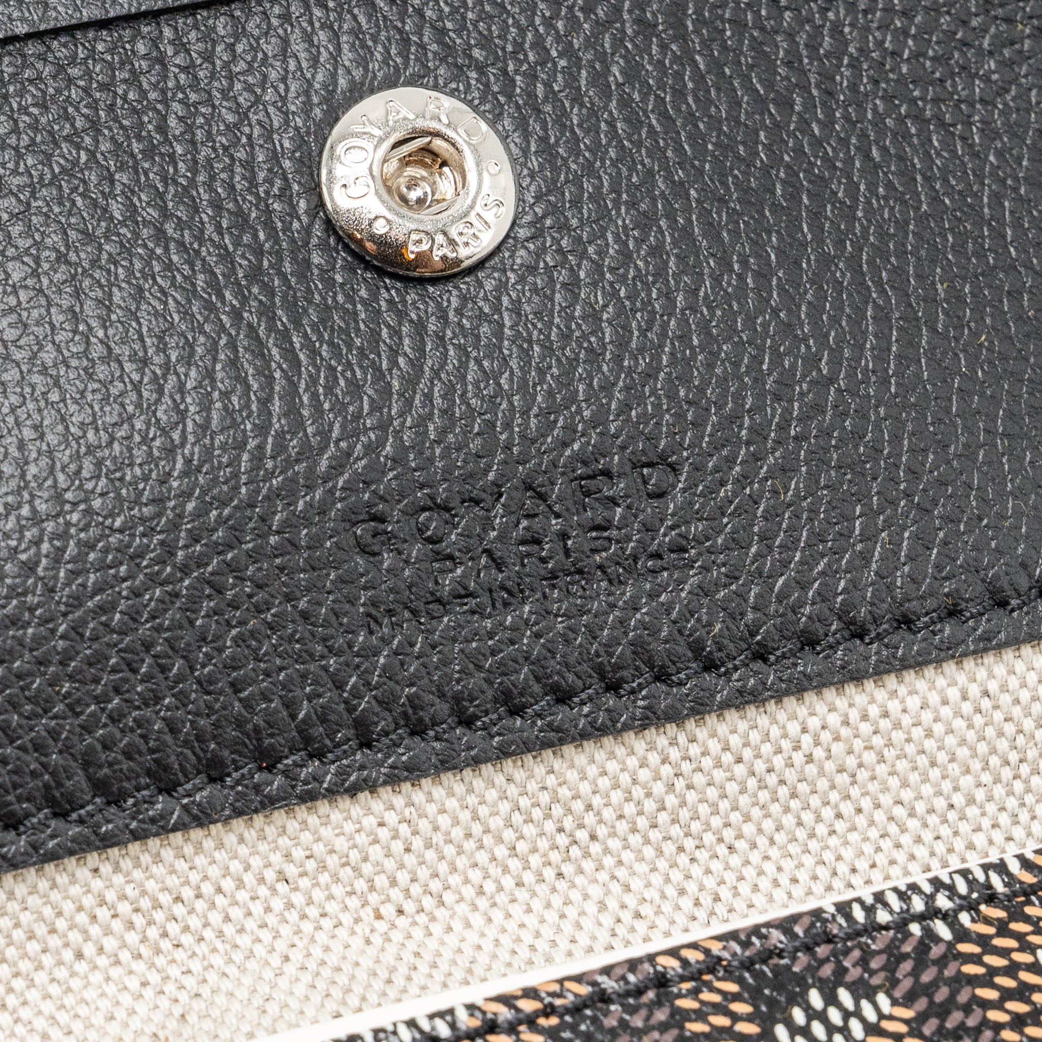 GOYARD BOHEME HOBO BAG GOYARDLINE CANVAS / CALFSKIN BLACK SHW