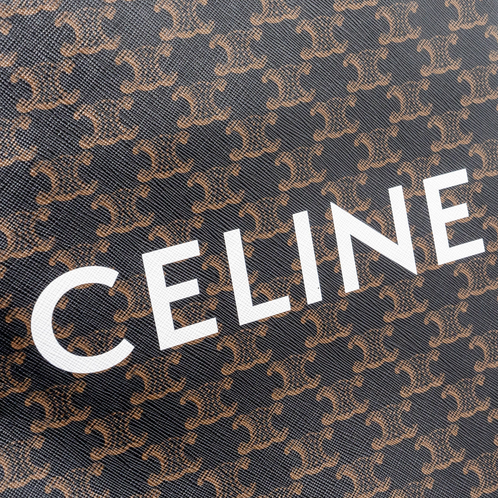 CELINE VERTICAL CABAS TRIOMPHE CANVAS/ LEATHER GHW
