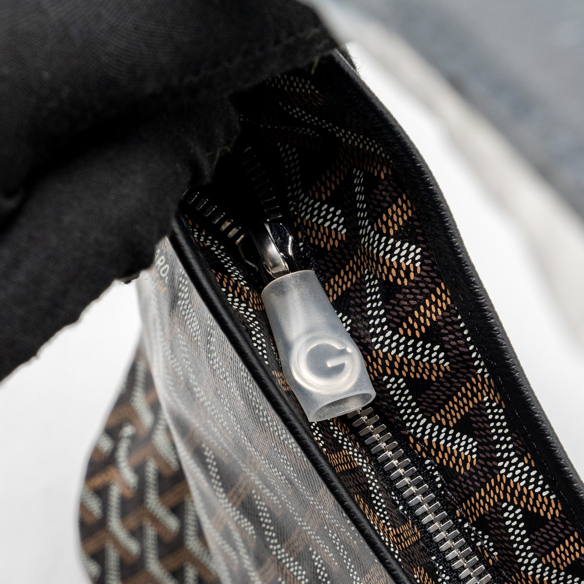 GOYARD BOHEME HOBO BAG GOYARDLINE CANVAS / CALFSKIN BLACK SHW