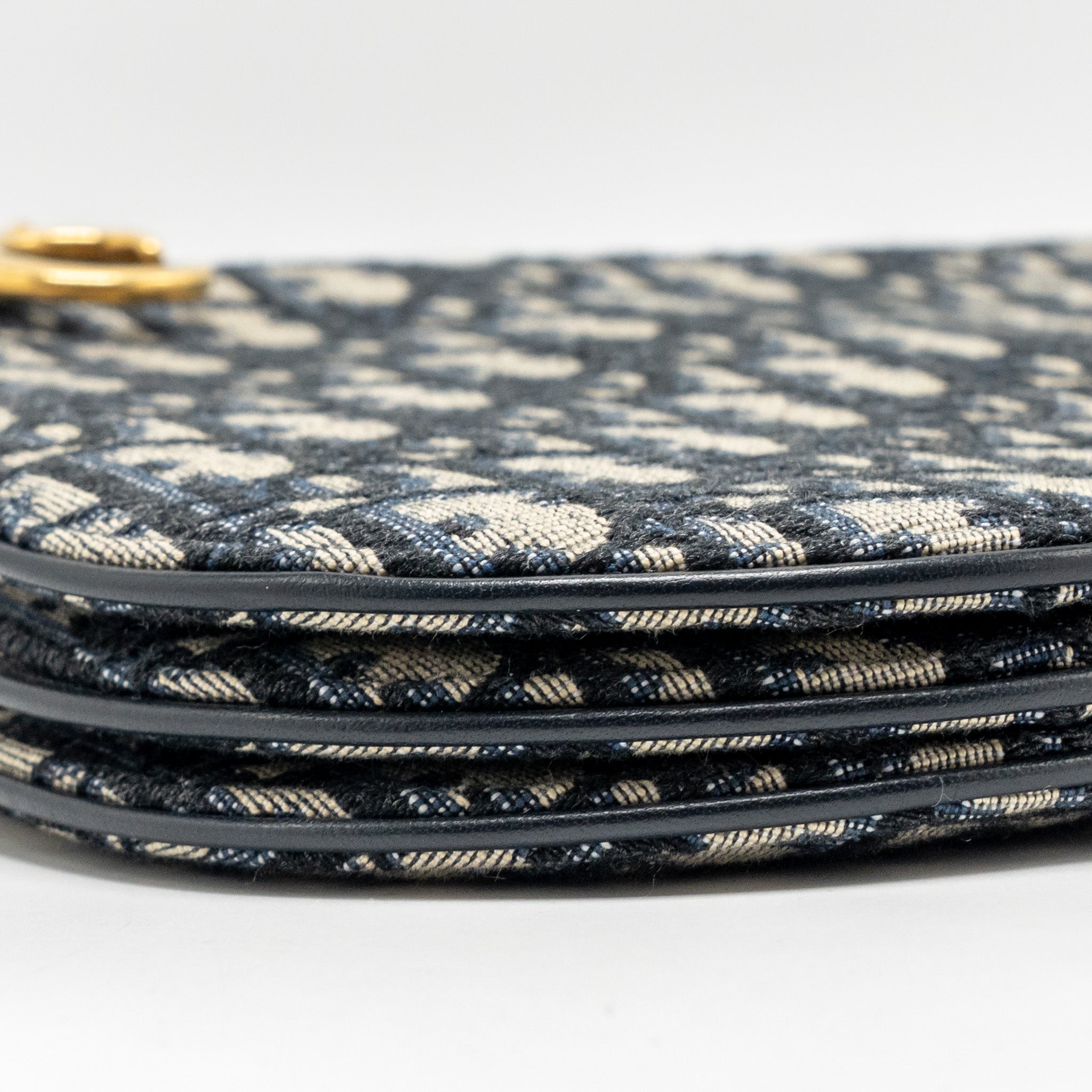 DIOR SADDLE TRIO POUCH WITH STRAP OBLIQUE CANVAS GHW
