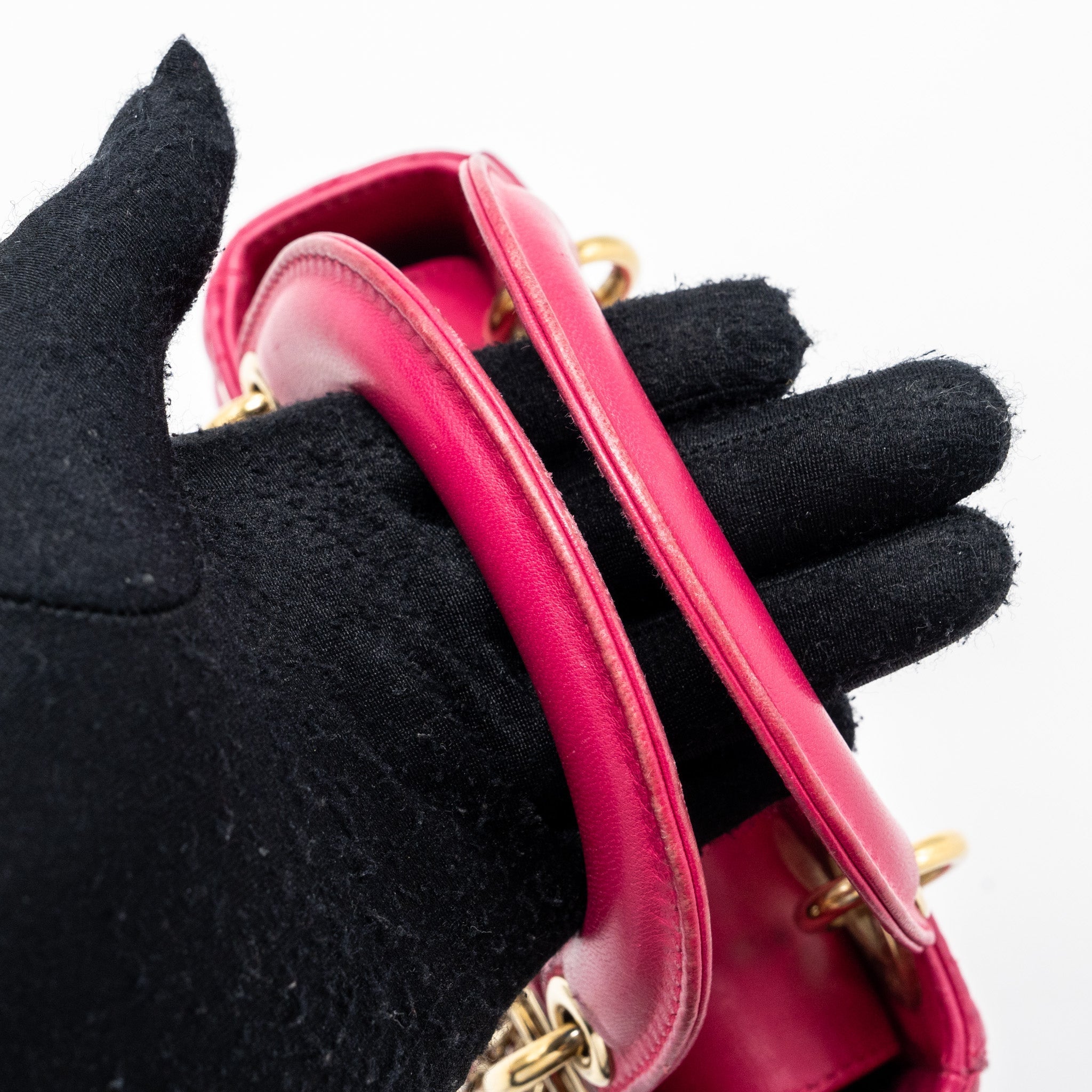 DIOR MINI LADY DIOR LAMBSKIN PINK GHW