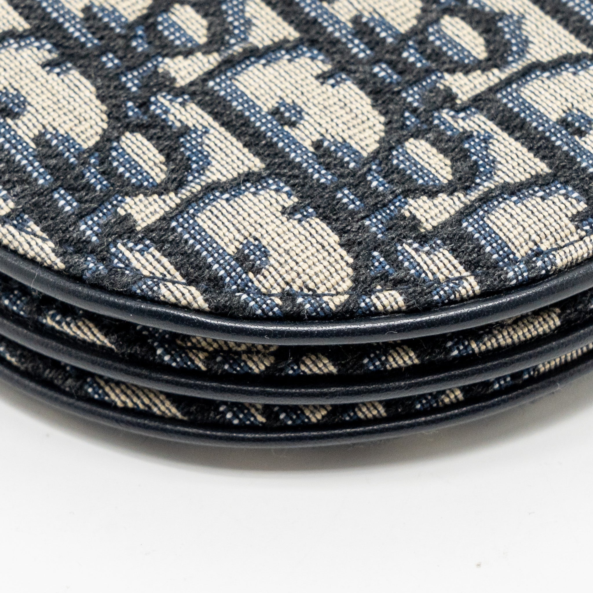 DIOR SADDLE TRIO POUCH WITH STRAP OBLIQUE CANVAS GHW