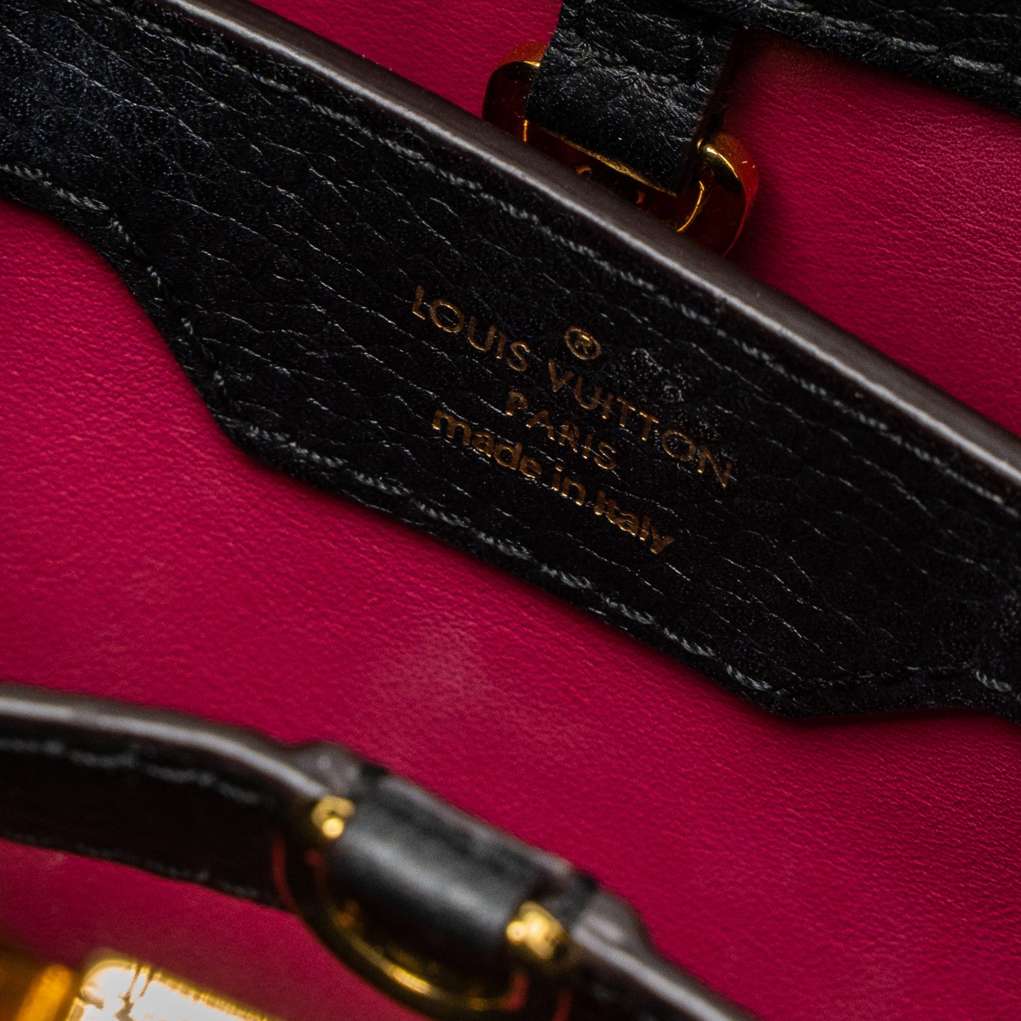 LOUIS VUITTON CAPUCINES BB TAURILLON BLACK GHW